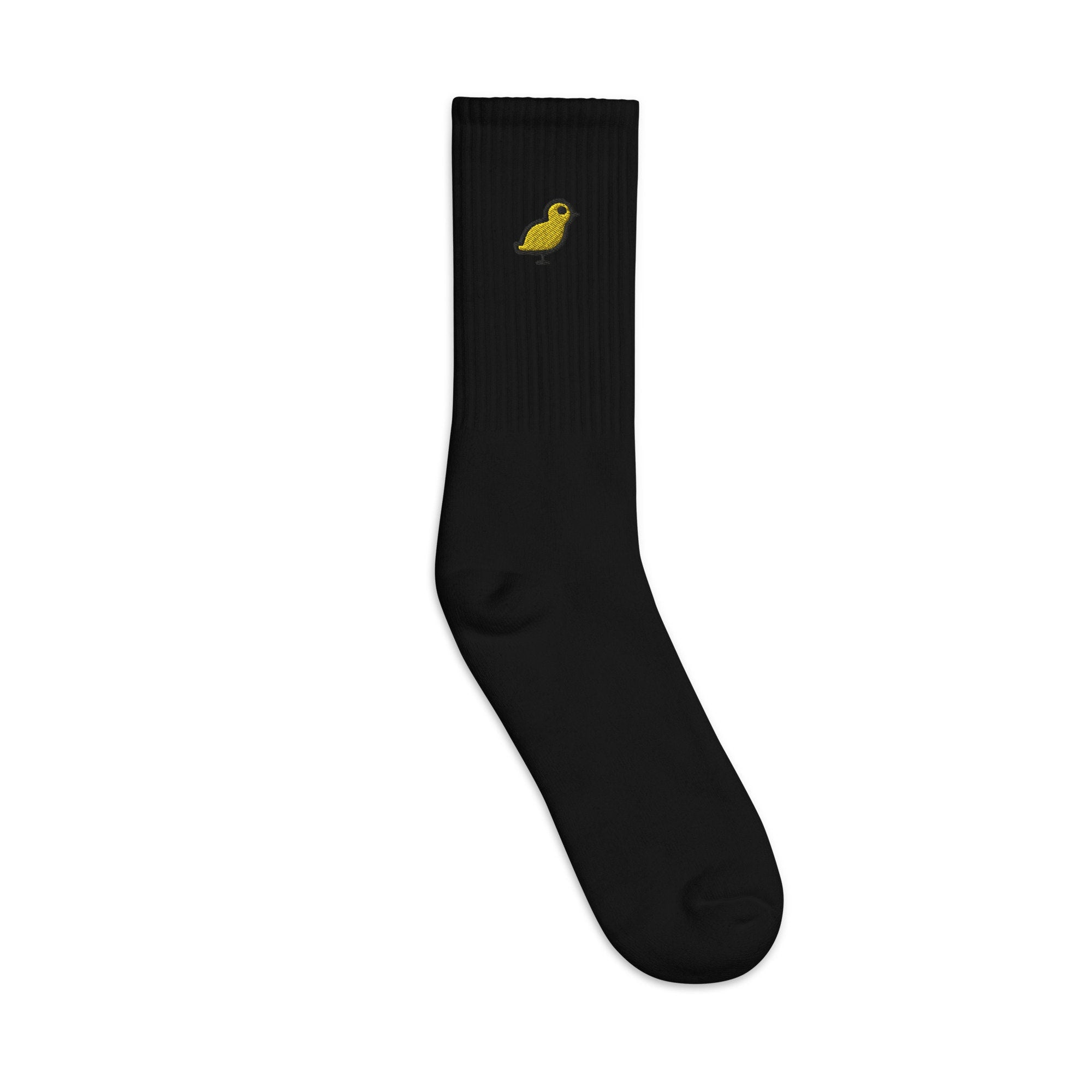 Chick Embroidered Socks, Premium Embroidered Socks, Long Socks Gift - Multiple Colors