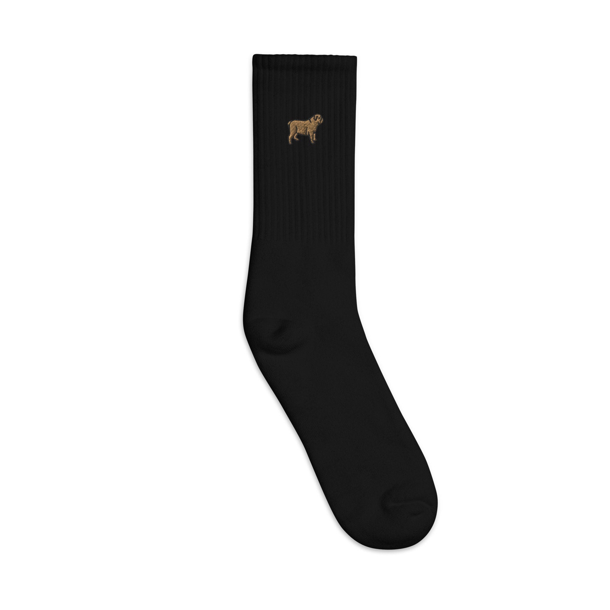 Pug Embroidered Socks, Premium Embroidered Socks, Long Socks Gift - Multiple Colors