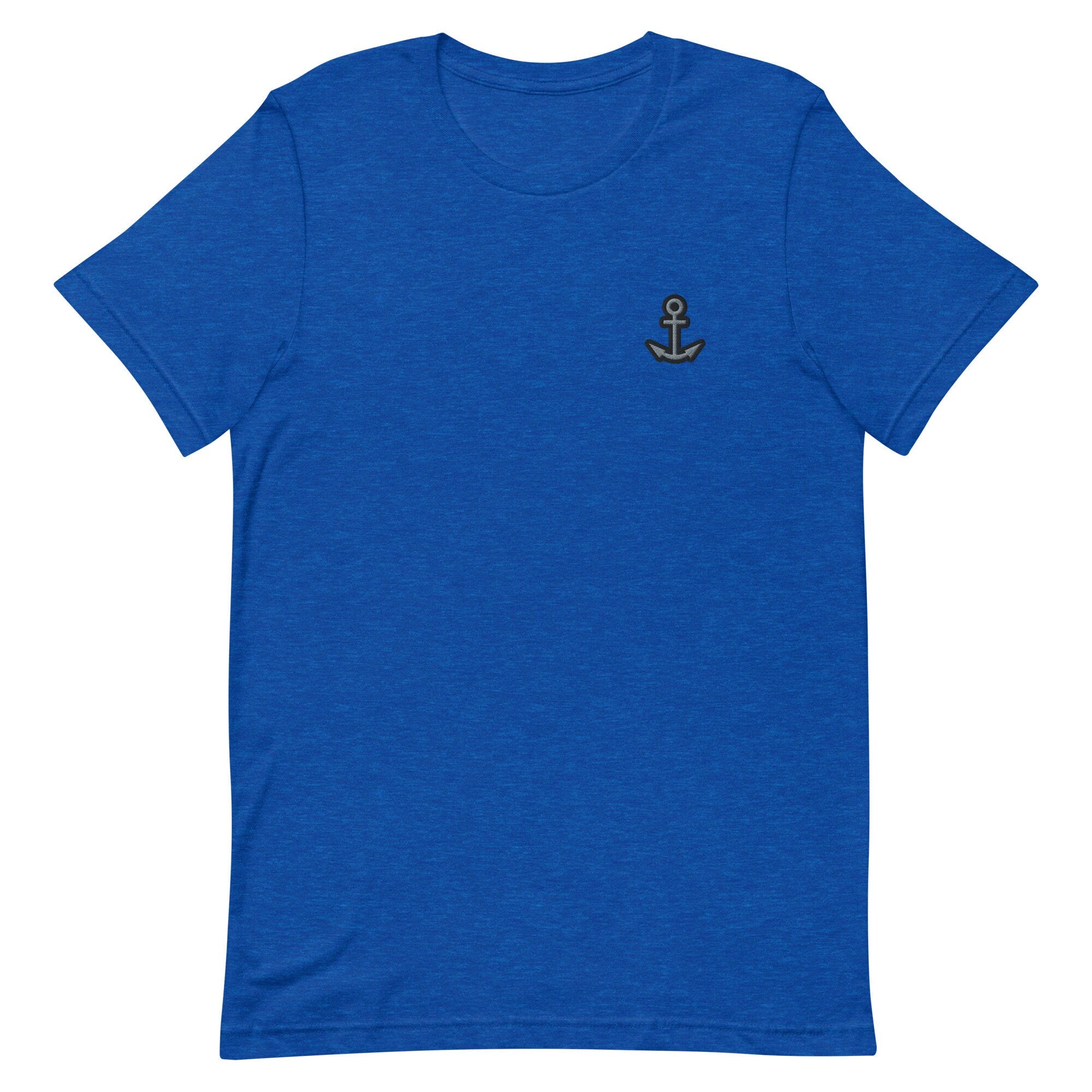 Anchor Premium Men's T-Shirt, Embroidered Men's T-Shirt Gift for Boyfriend, Men's Short Sleeve Shirt - Multiple Colors