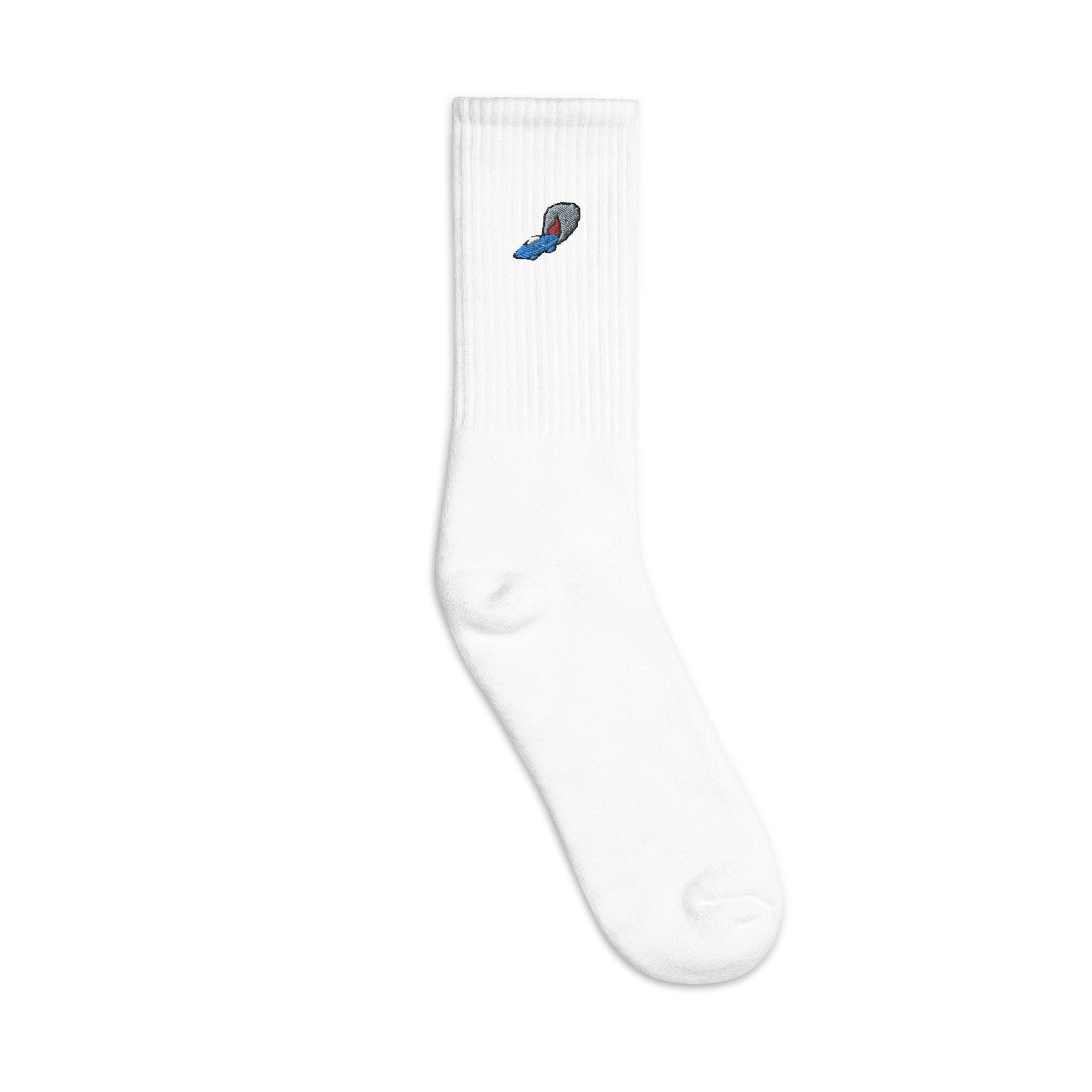 UFO Crash Embroidered Socks, Premium Embroidered Socks, Long Socks Gift - Multiple Colors