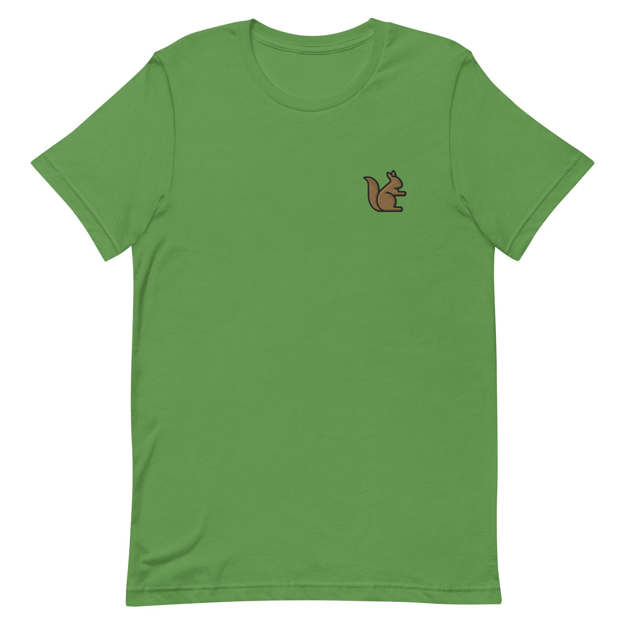 Squirrel Premium Men's T-Shirt, Cute Embroidered Men's T-Shirt Gift for Boyfriend, Men's Short Sleeve Shirt - Multiple Colors