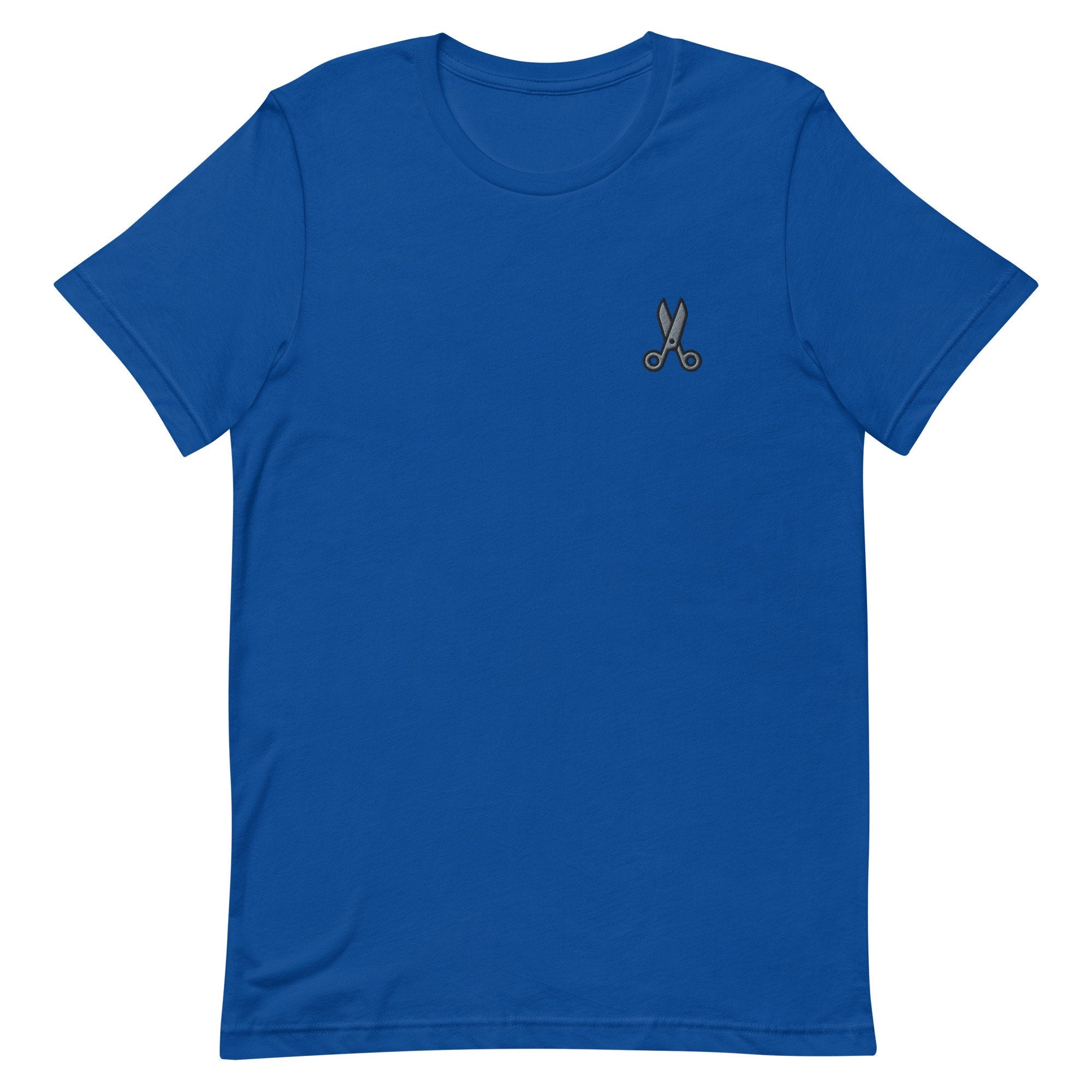Scissors Premium Men's T-Shirt, Embroidered Men's T-Shirt Gift for Boyfriend, Men's Short Sleeve Shirt - Multiple Colors