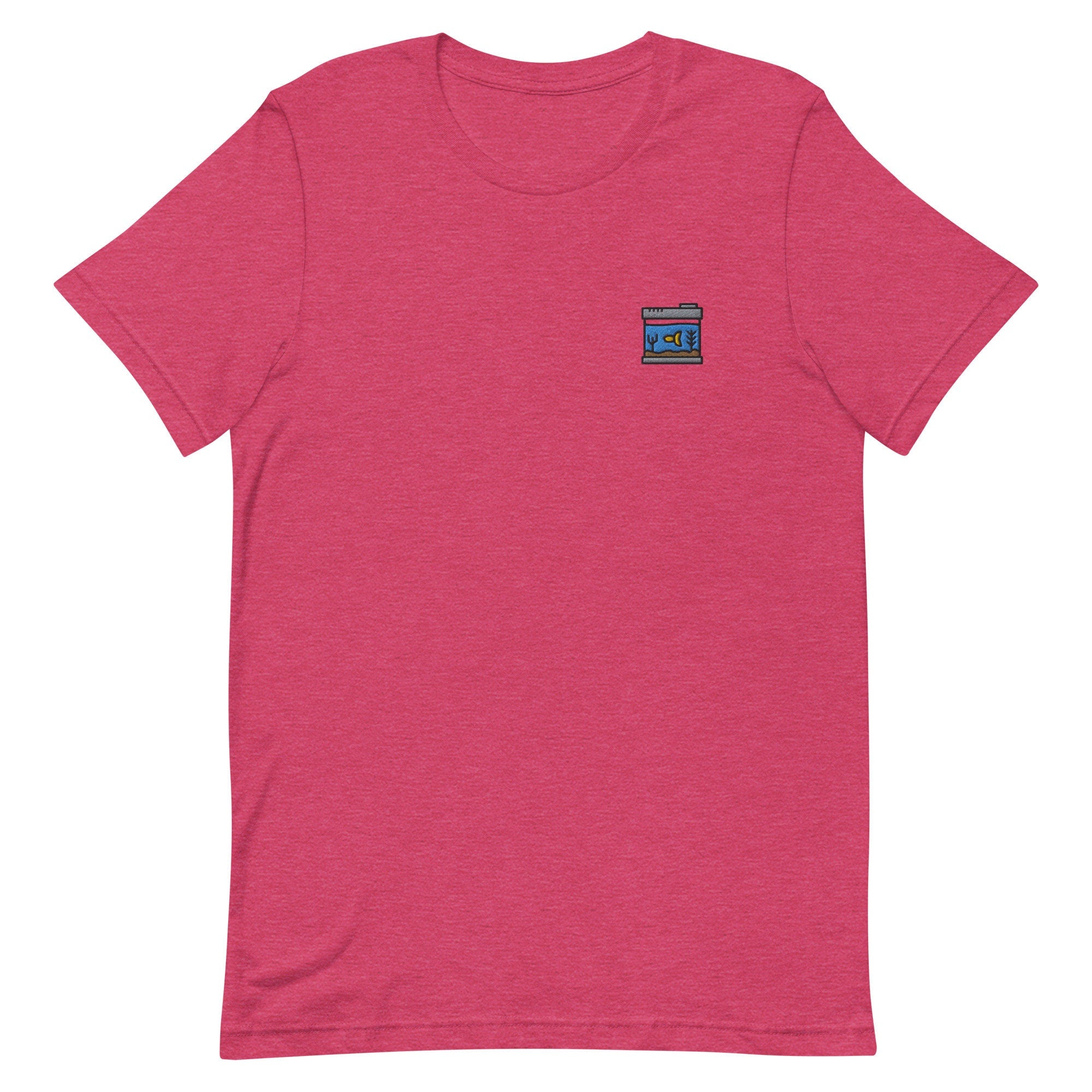Aquarium Premium Men's T-Shirt, Embroidered Men's T-Shirt Gift for Boyfriend, Men's Short Sleeve Shirt - Multiple Colors