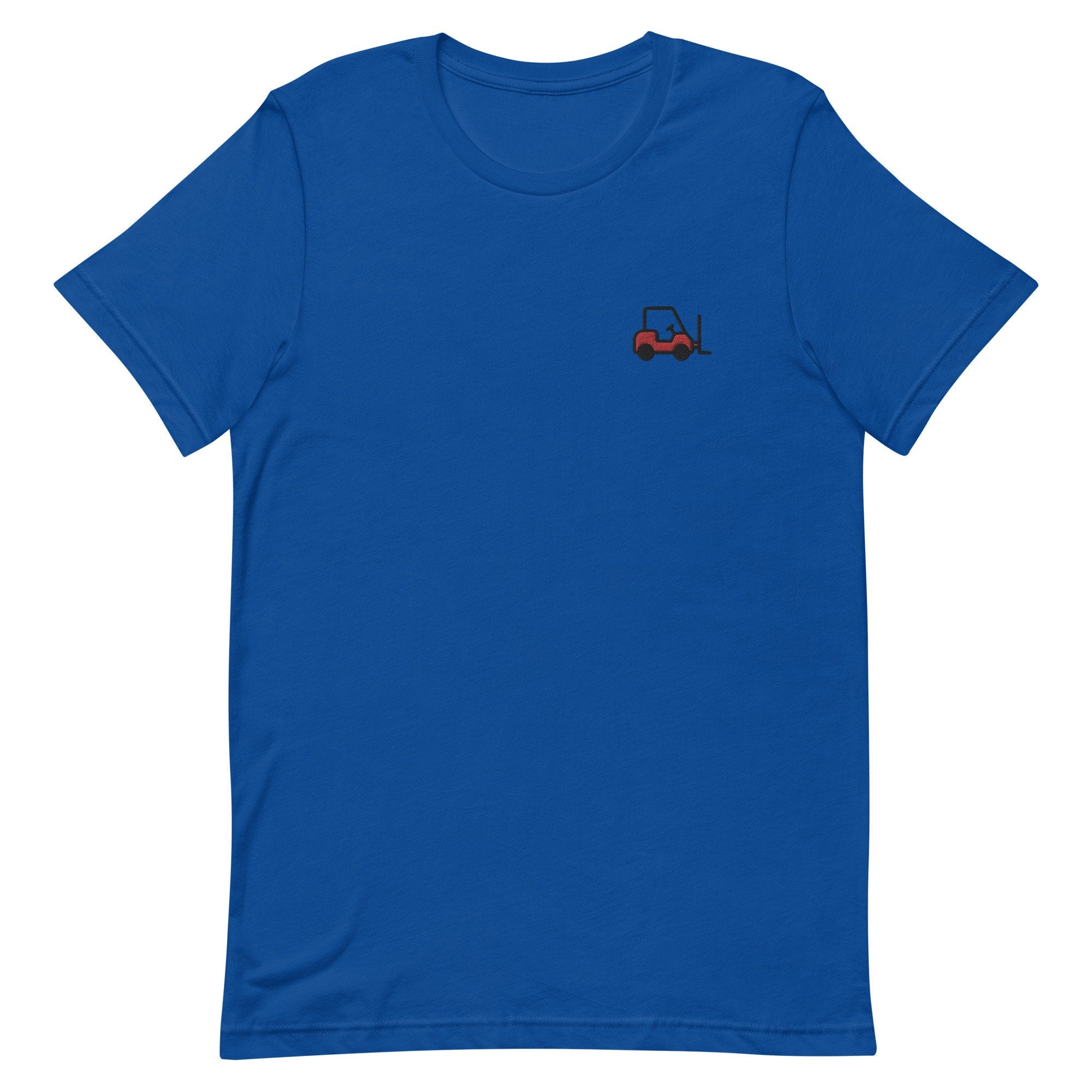 Forklift Premium Men's T-Shirt, Embroidered Men's T-Shirt Gift for Boyfriend, Men's Short Sleeve Shirt - Multiple Colors