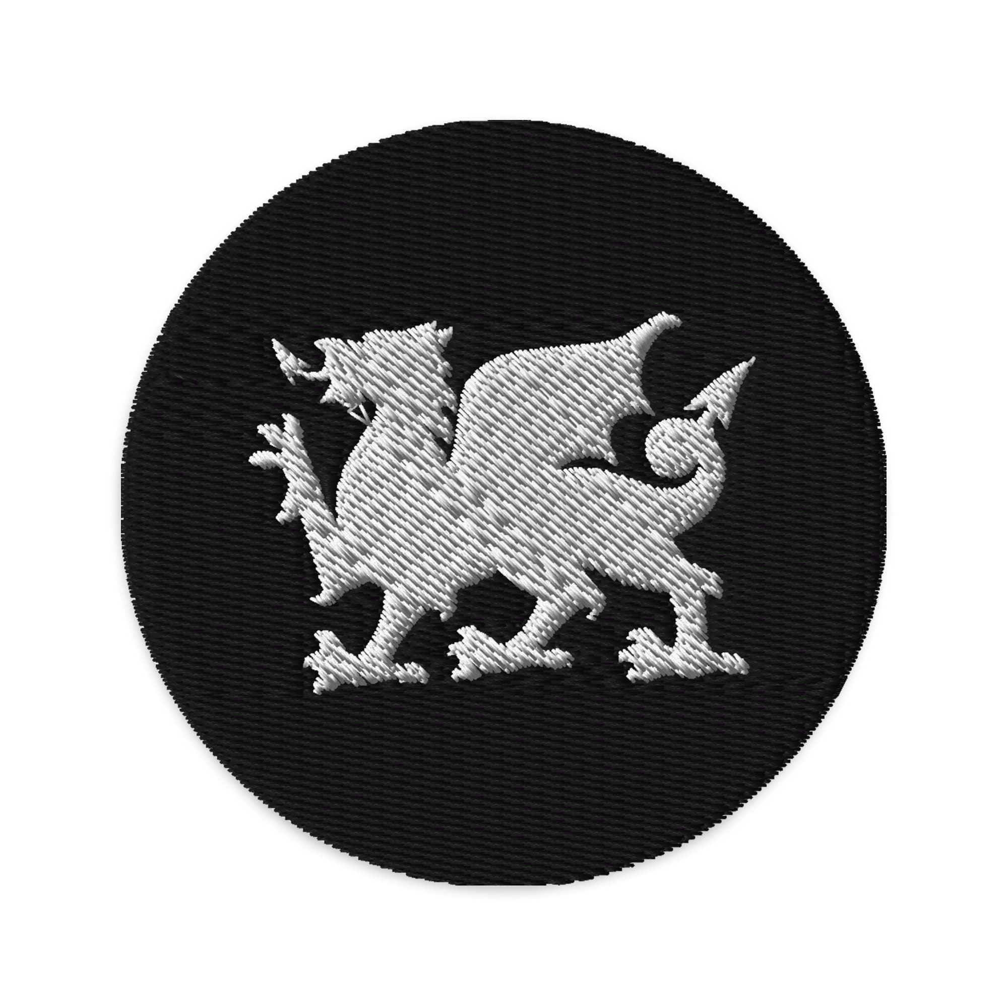 Wales Embroidered Patch, 3" Welsh Flag Patch, Circular Wales Patch Embroidery, Iron on/Sew on Patch Embroidery, Pilipinas