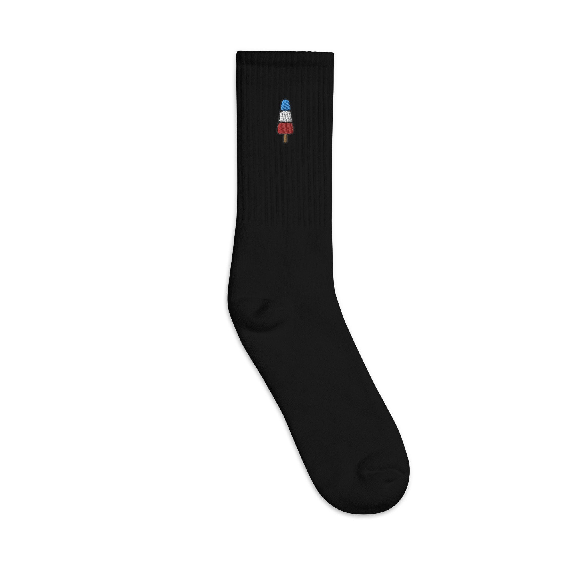 American Popsicle Embroidered Socks, Premium Embroidered Socks, Long Socks Gift - Multiple Colors