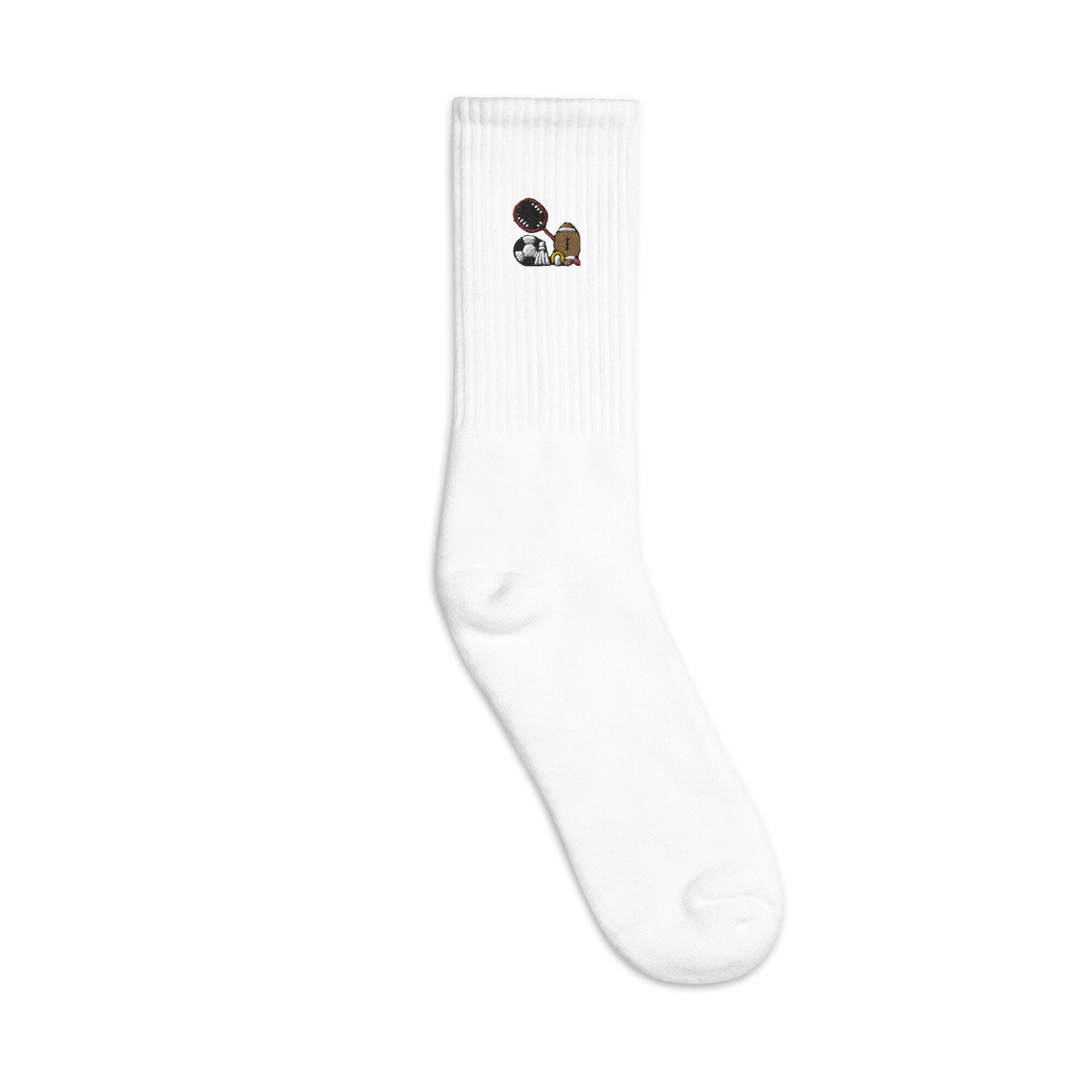 Sports Embroidered Socks, Premium Embroidered Socks, Long Socks Gift - Multiple Colors