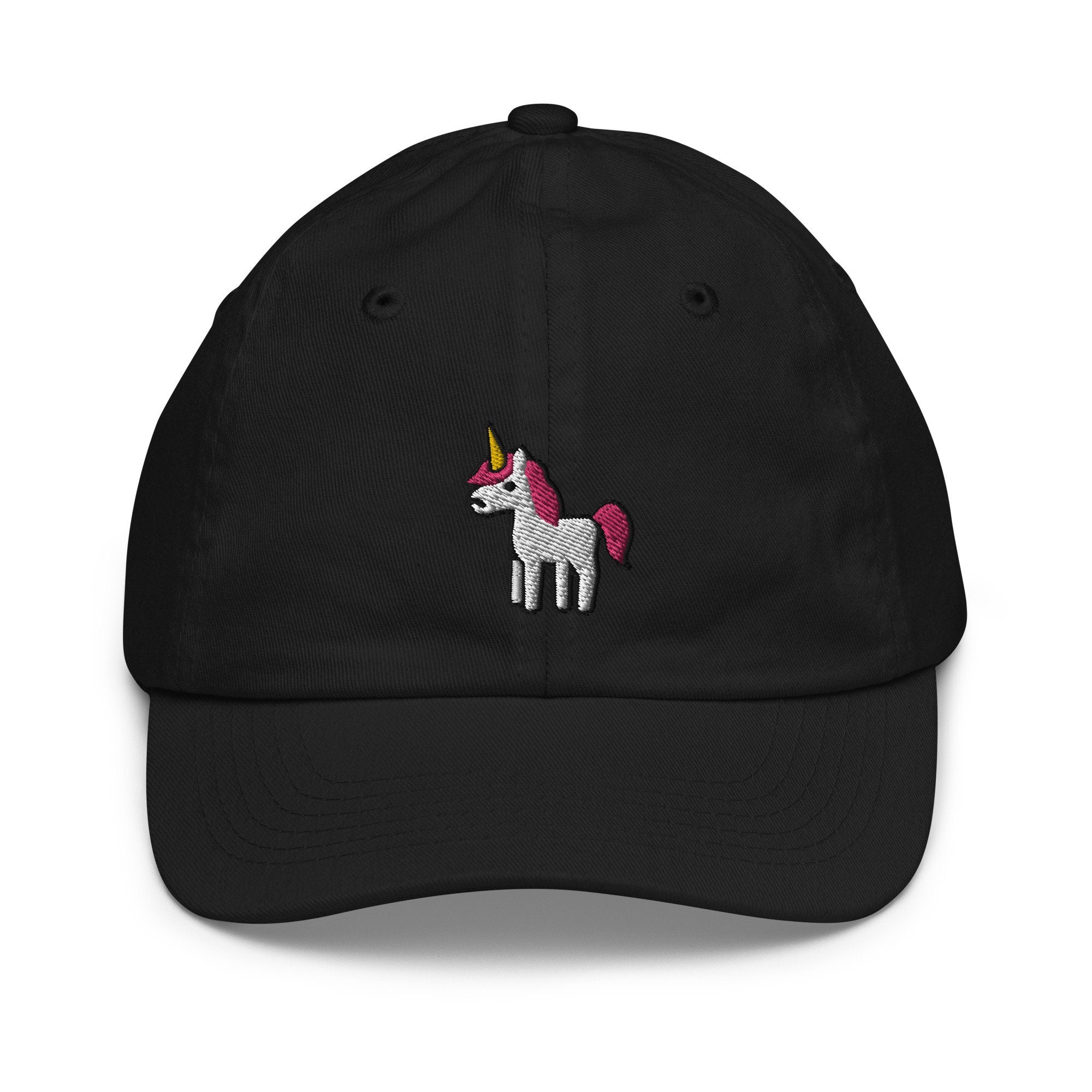 Unicorn Youth Baseball Cap, Handmade Kids Hat, Embroidered Childrens Hat Gift - Multiple Colors