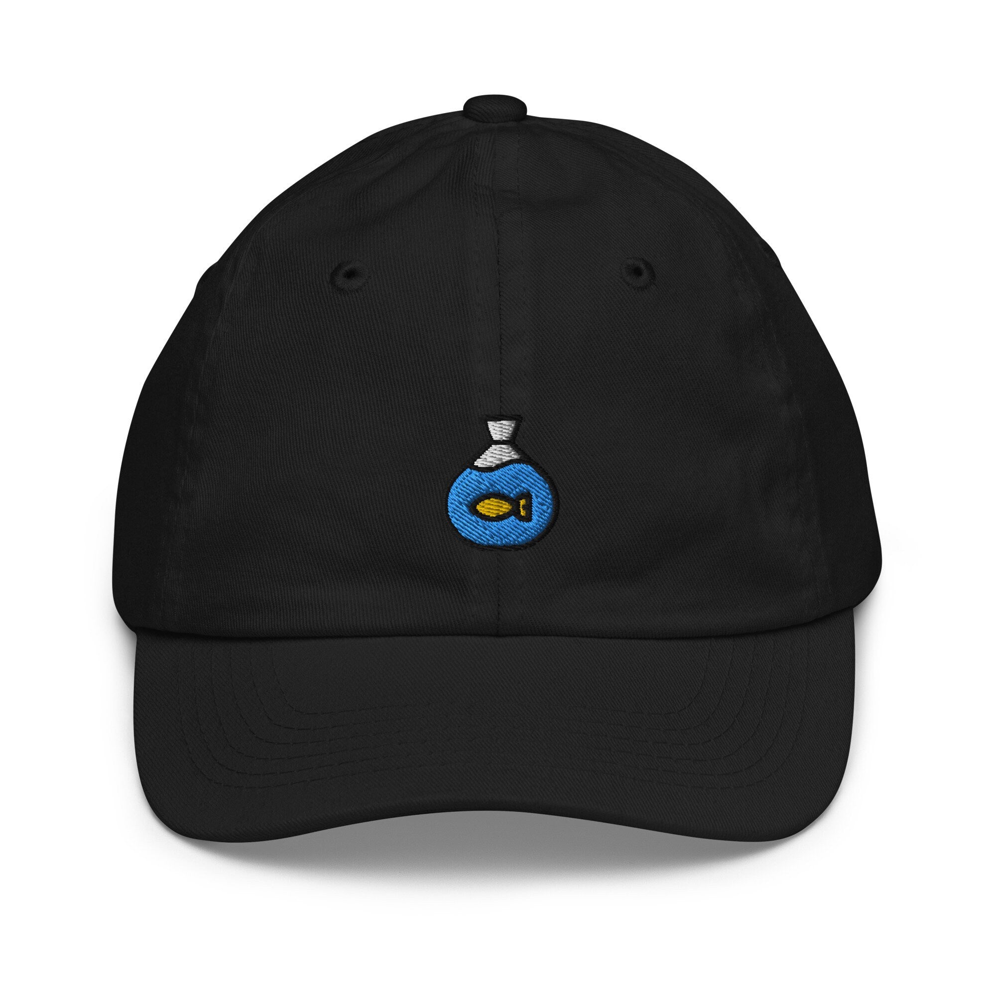 Goldfish Youth Baseball Cap, Handmade Kids Hat, Embroidered Childrens Hat Gift - Multiple Colors