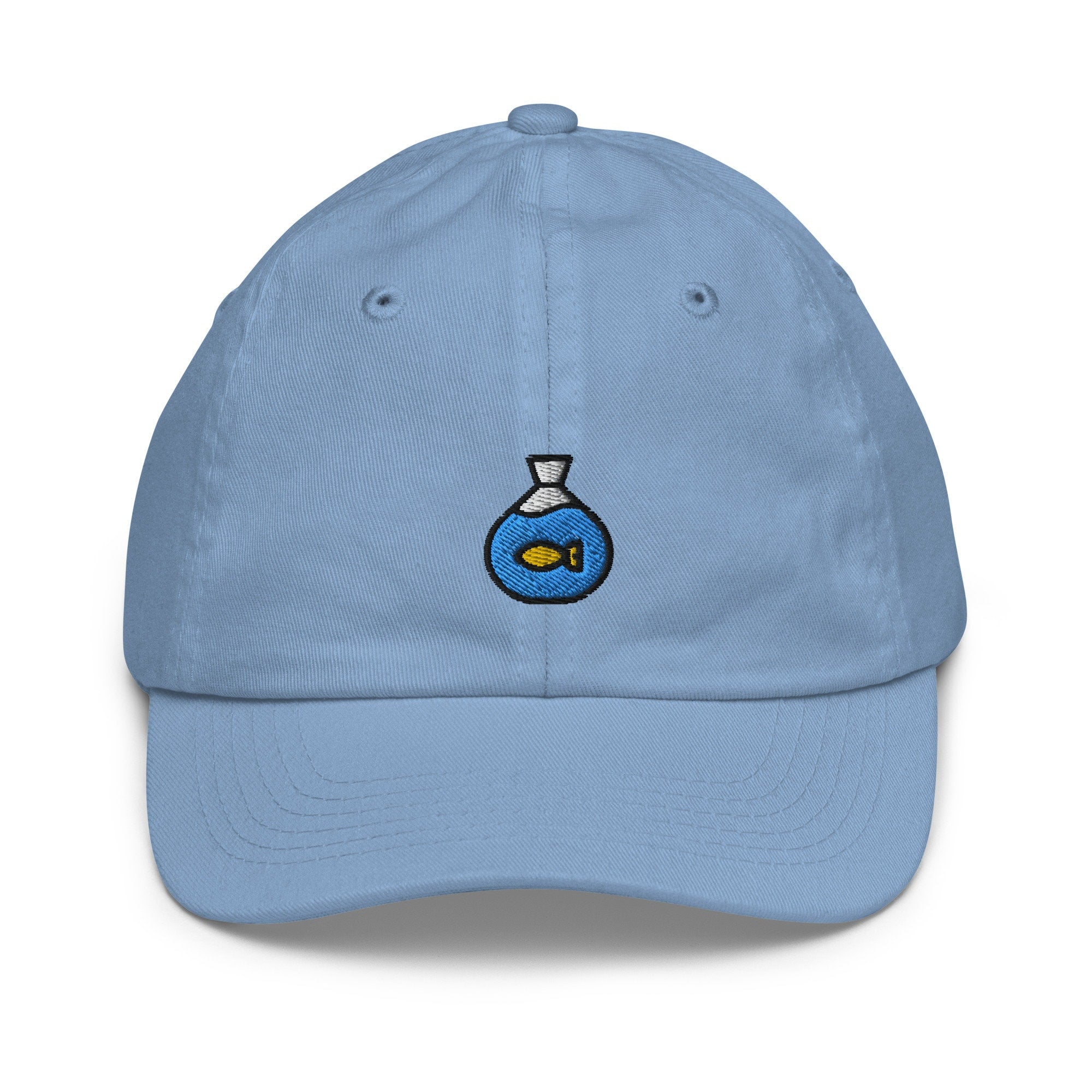 Goldfish Youth Baseball Cap, Handmade Kids Hat, Embroidered Childrens Hat Gift - Multiple Colors