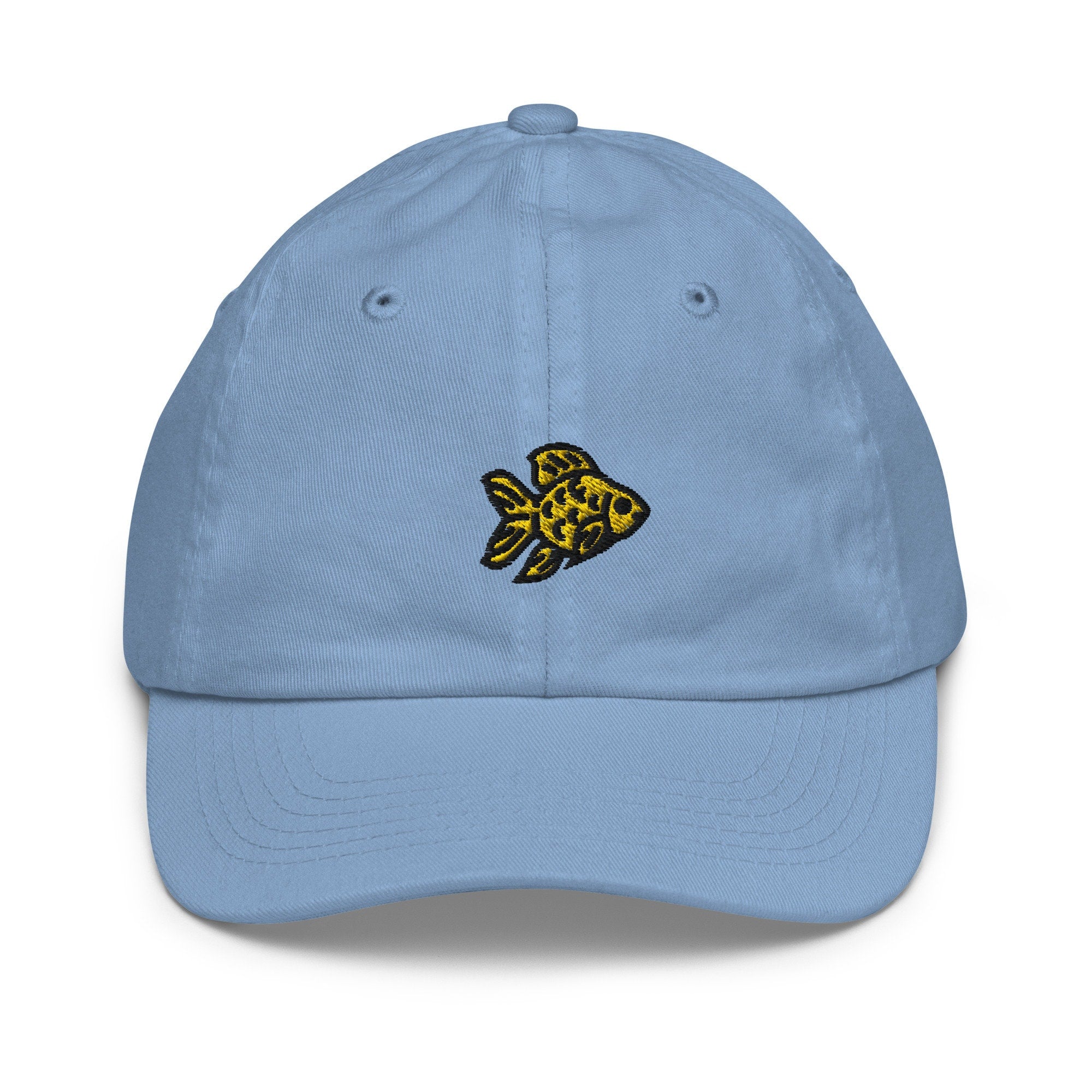 Goldfish Youth Baseball Cap, Pet Fish Handmade Kids Hat, Embroidered Childrens Hat Gift - Multiple Colors