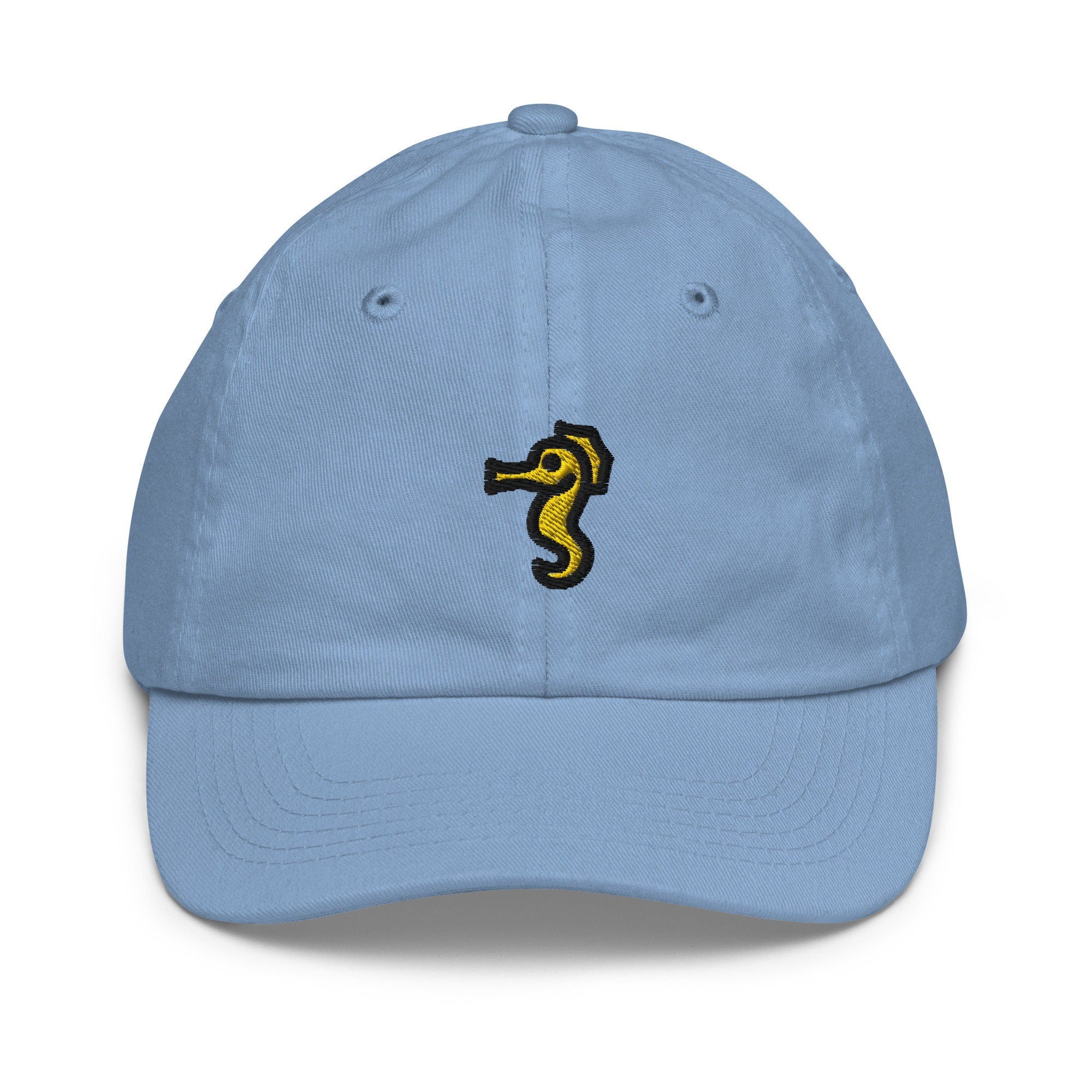 Seahorse Youth Baseball Cap, Handmade Kids Hat, Embroidered Childrens Hat Gift - Multiple Colors