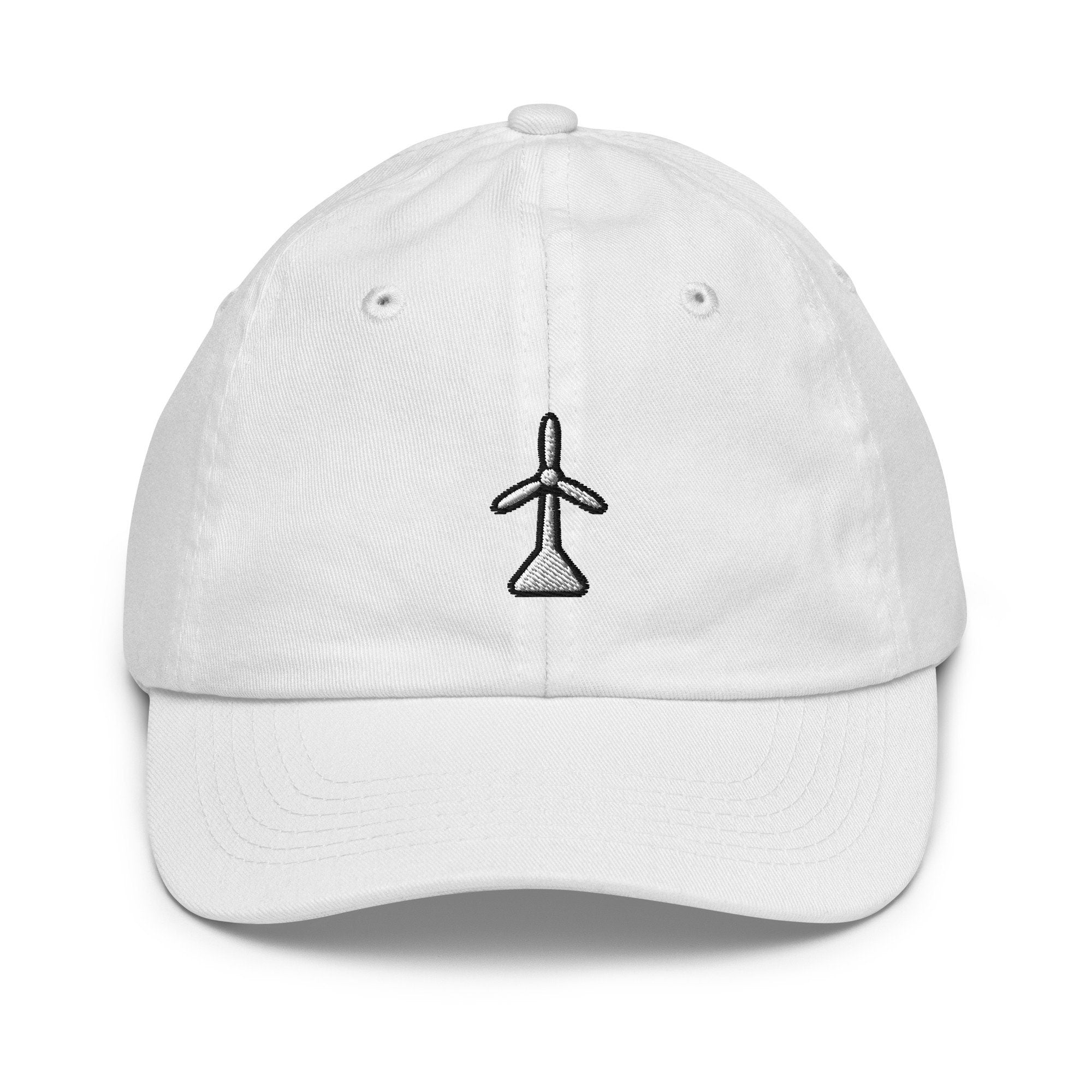 Windmill Youth Baseball Cap, Handmade Kids Hat, Embroidered Childrens Hat Gift - Multiple Colors