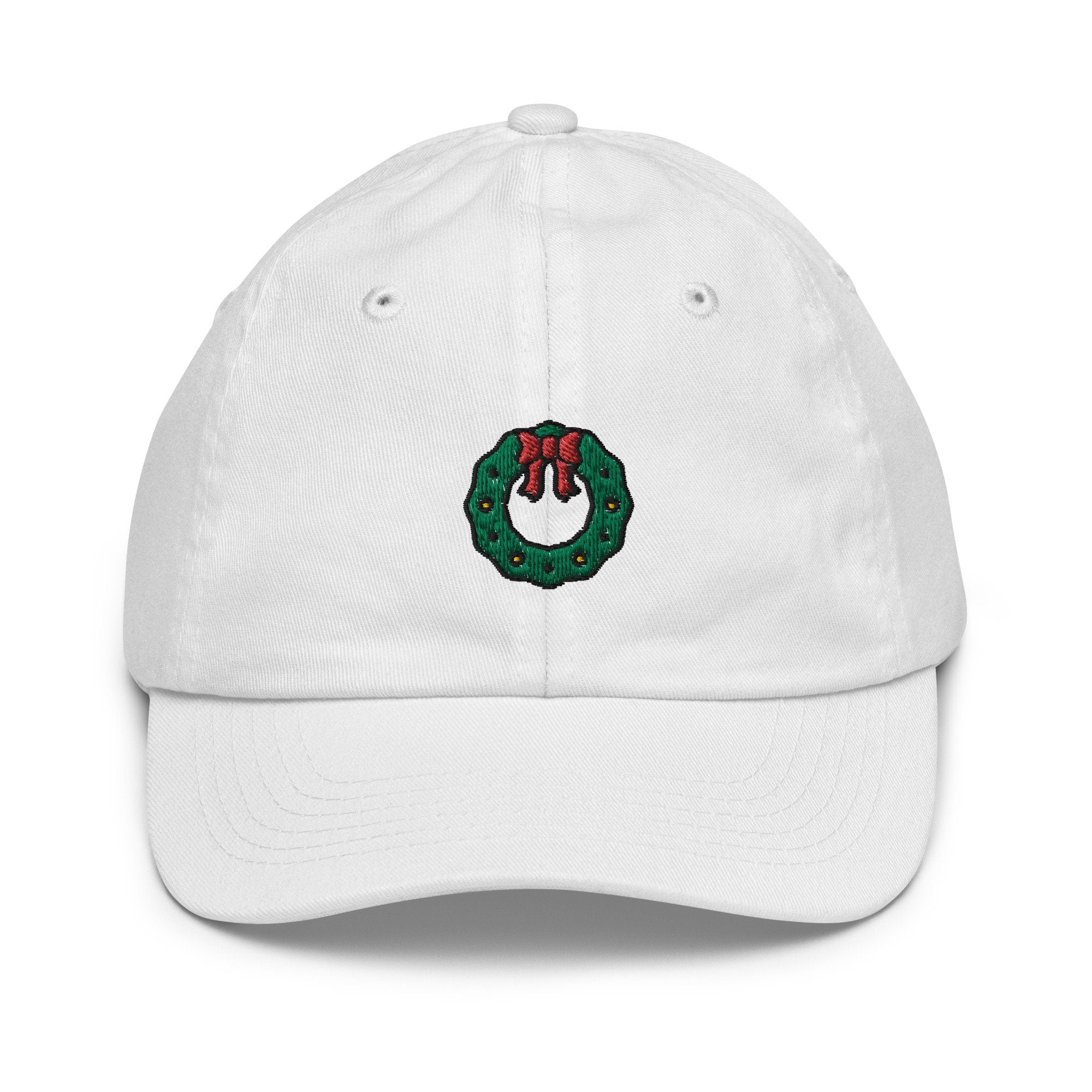 Wreath Youth Baseball Cap, Handmade Kids Hat, Embroidered Childrens Hat Gift - Multiple Colors