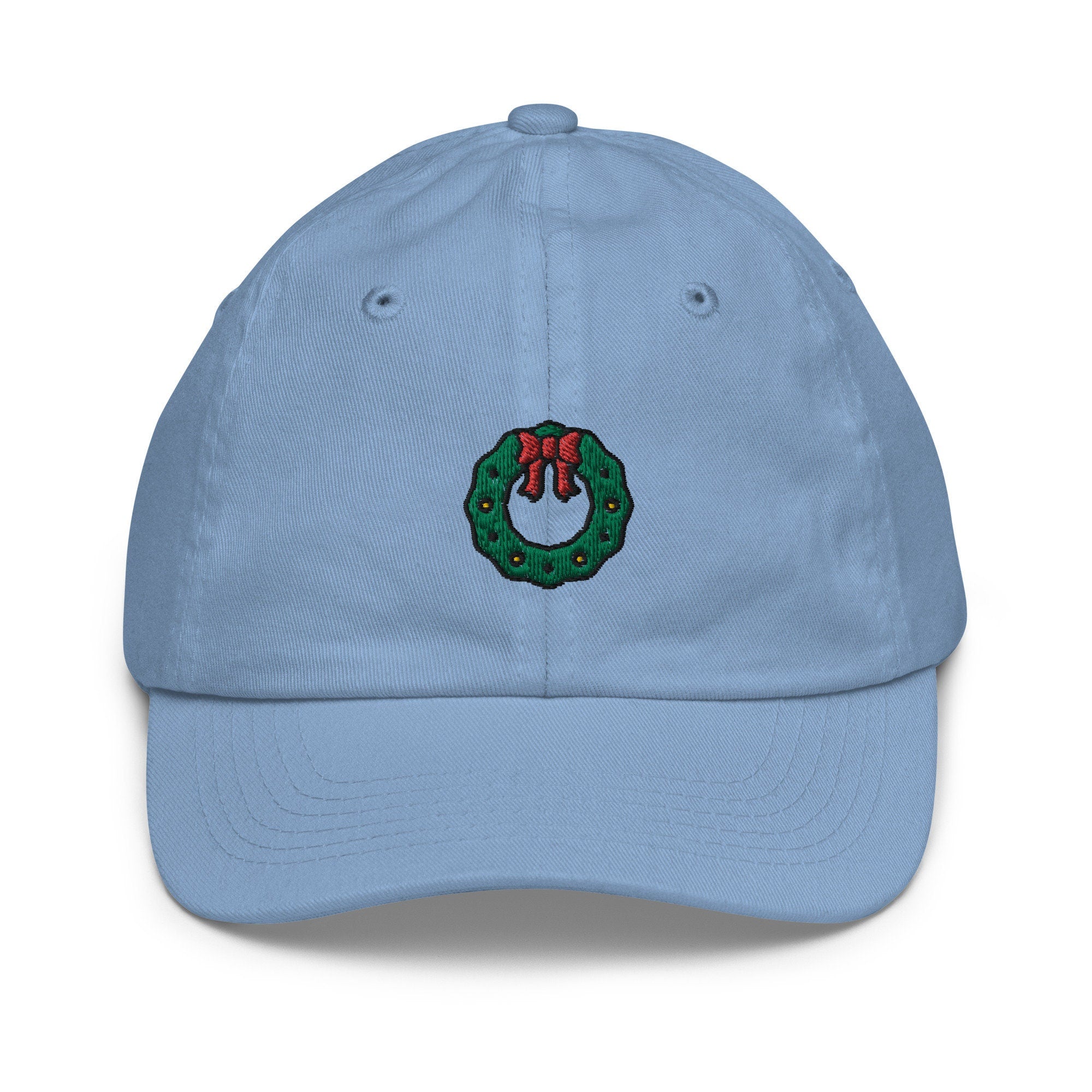 Wreath Youth Baseball Cap, Handmade Kids Hat, Embroidered Childrens Hat Gift - Multiple Colors