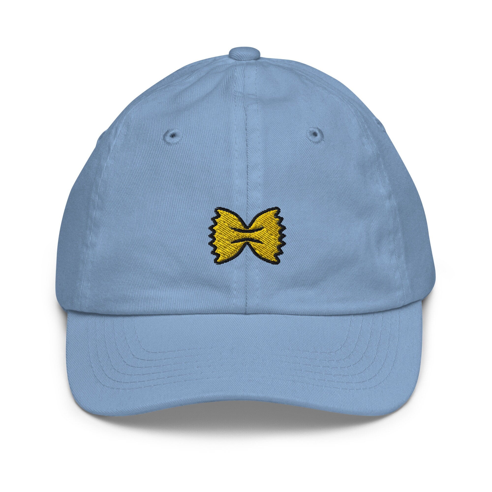 Bowtie Pasta Youth Baseball Cap, Handmade Kids Hat, Embroidered Childrens Hat Gift - Multiple Colors