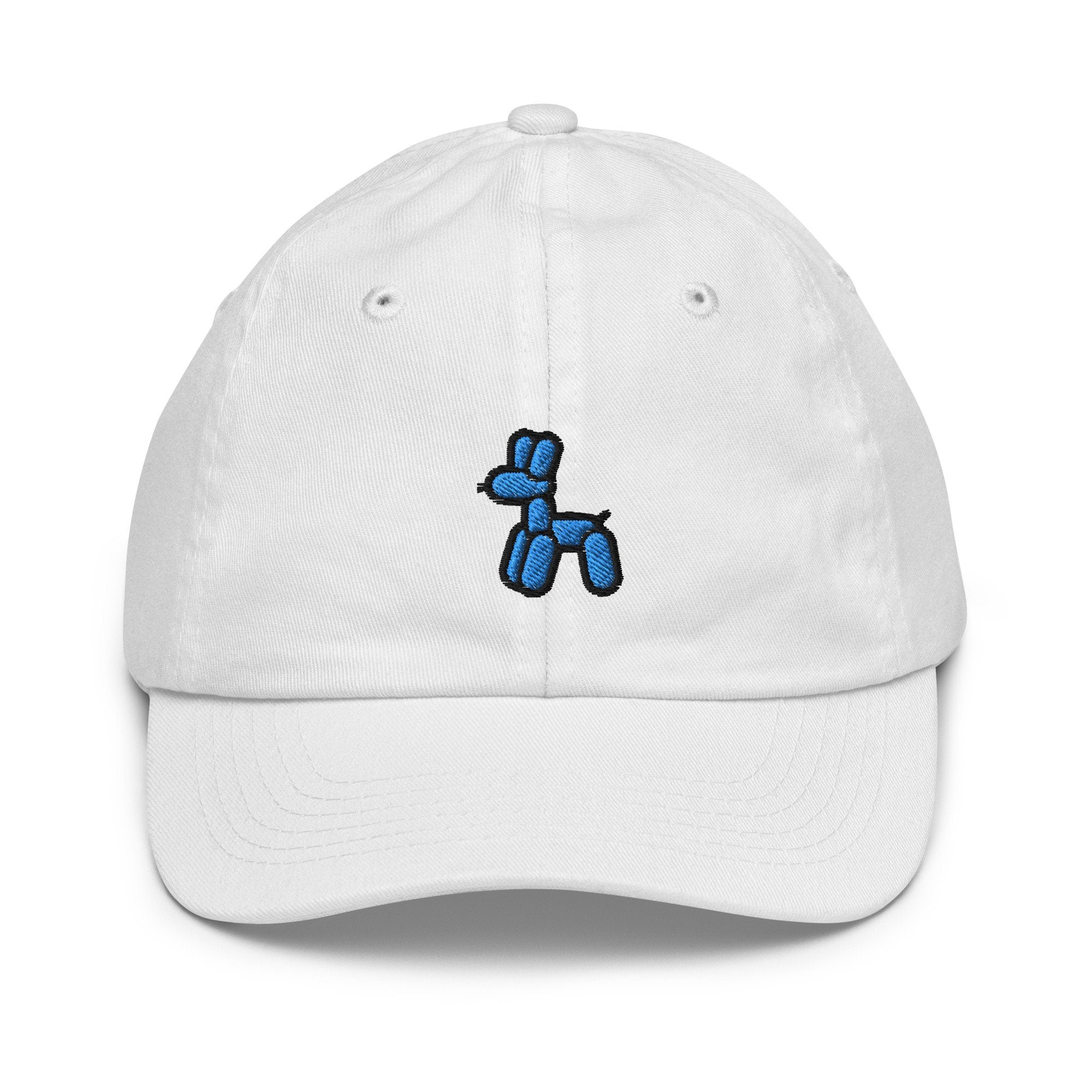 Balloon Dog Youth Baseball Cap, Handmade Kids Hat, Embroidered Childrens Hat Gift - Multiple Colors