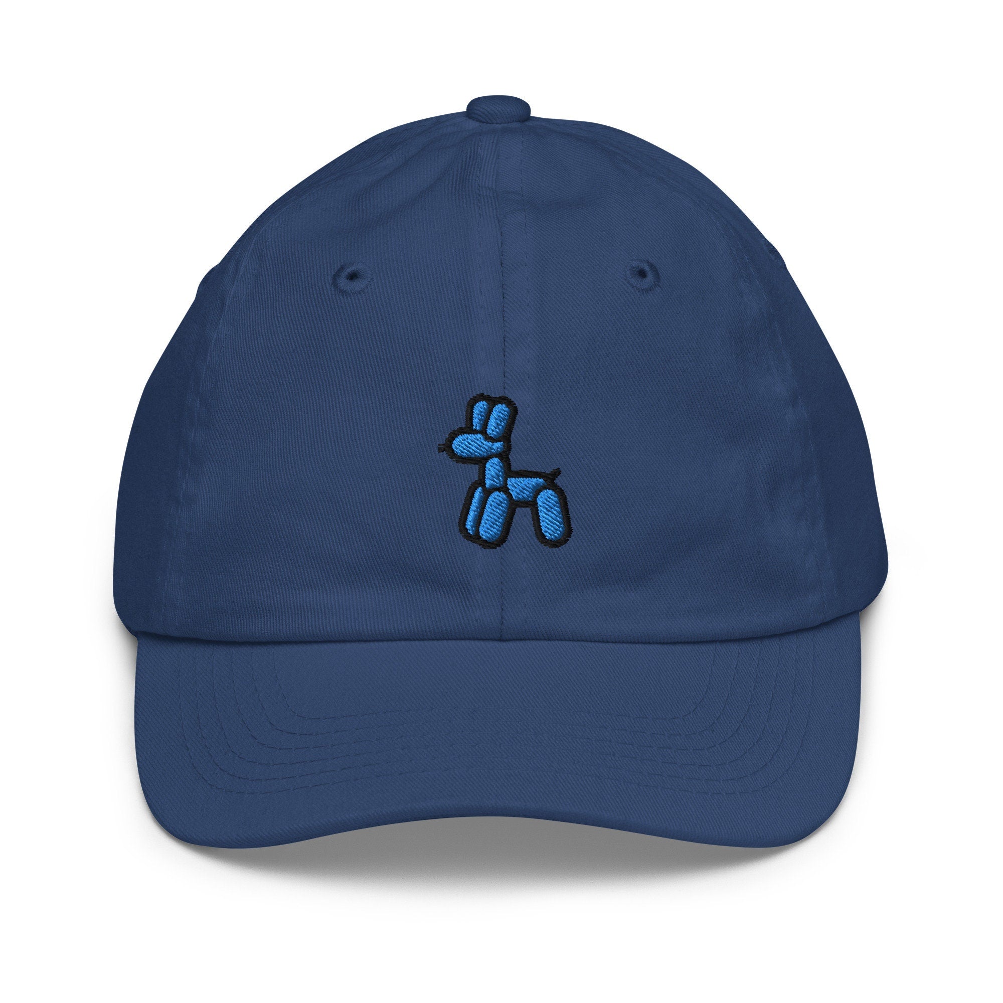 Balloon Dog Youth Baseball Cap, Handmade Kids Hat, Embroidered Childrens Hat Gift - Multiple Colors