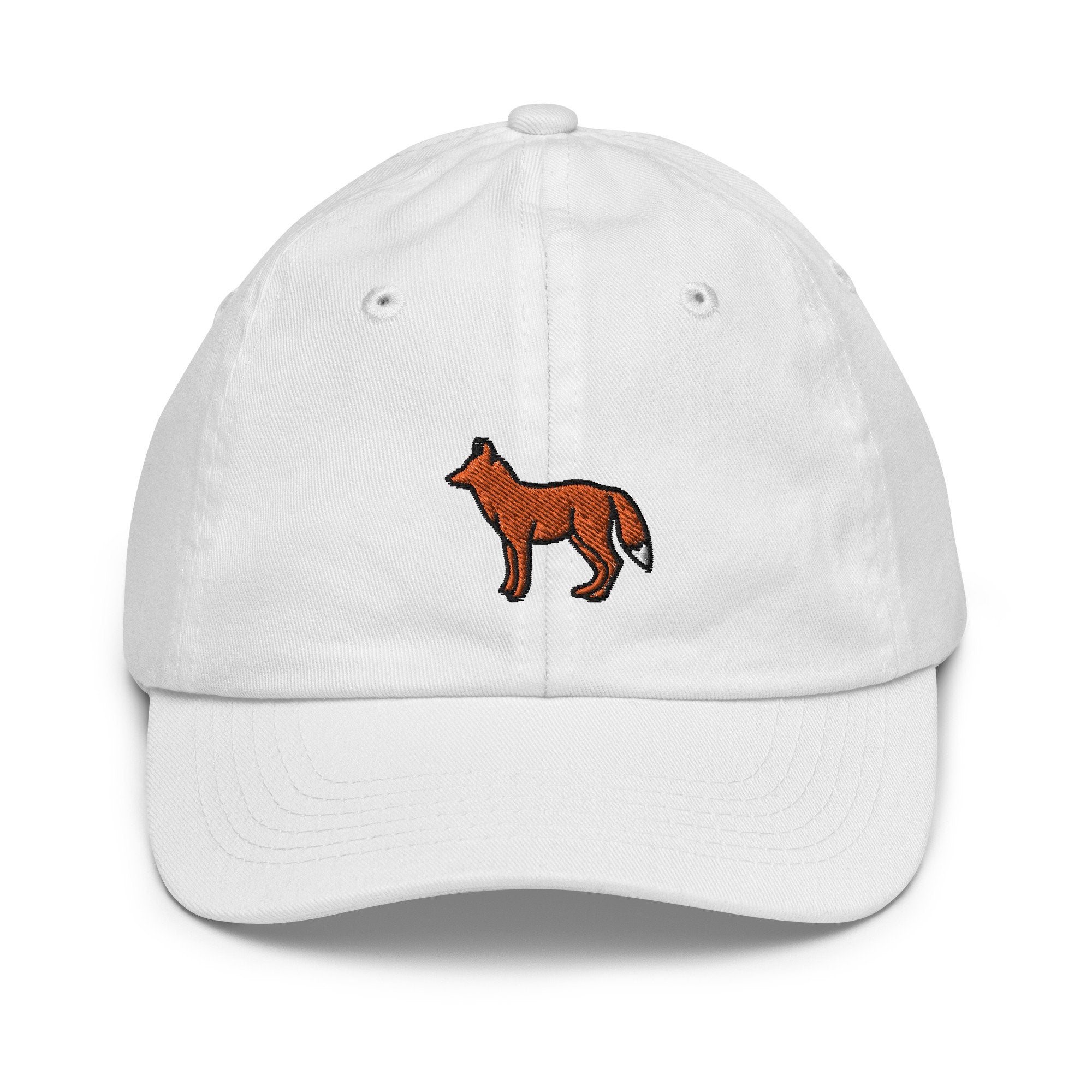 Fox Youth Baseball Cap, Handmade Kids Hat, Embroidered Childrens Hat Gift - Multiple Colors