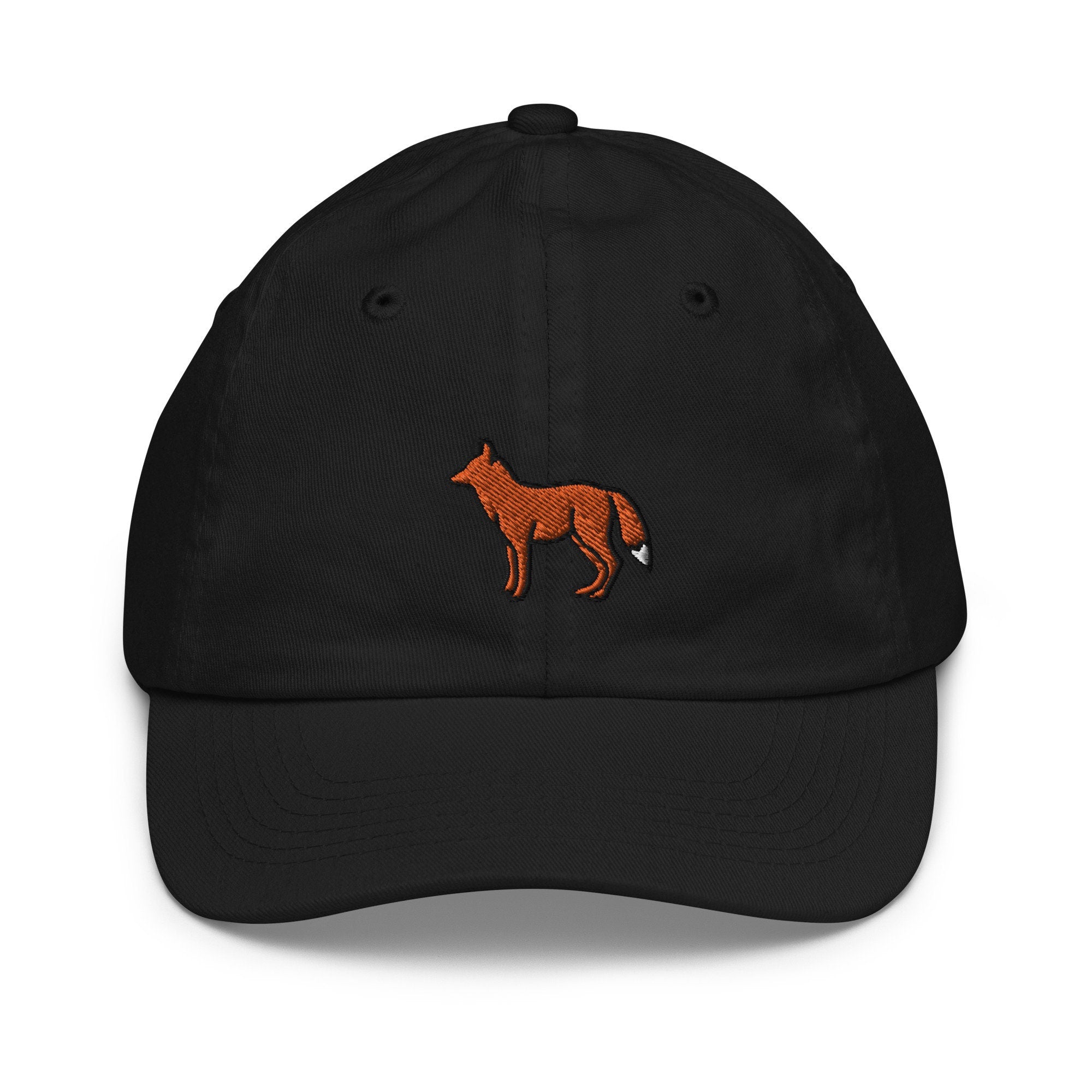 Fox Youth Baseball Cap, Handmade Kids Hat, Embroidered Childrens Hat Gift - Multiple Colors