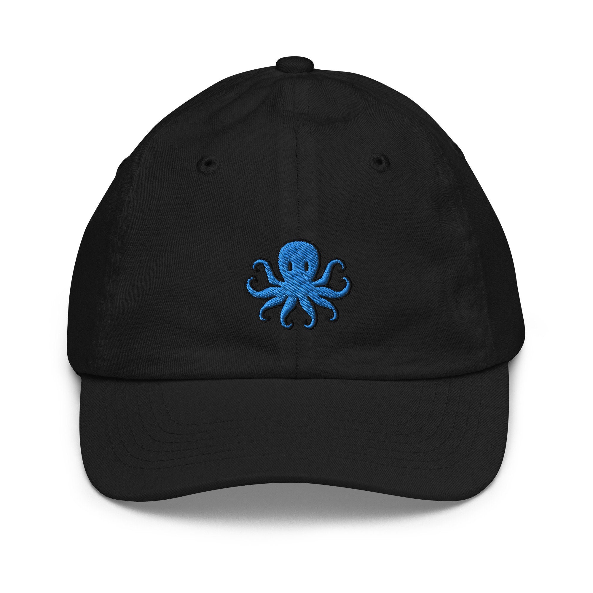 Octopus Youth Baseball Cap, Handmade Kids Hat, Embroidered Childrens Hat Gift - Multiple Colors
