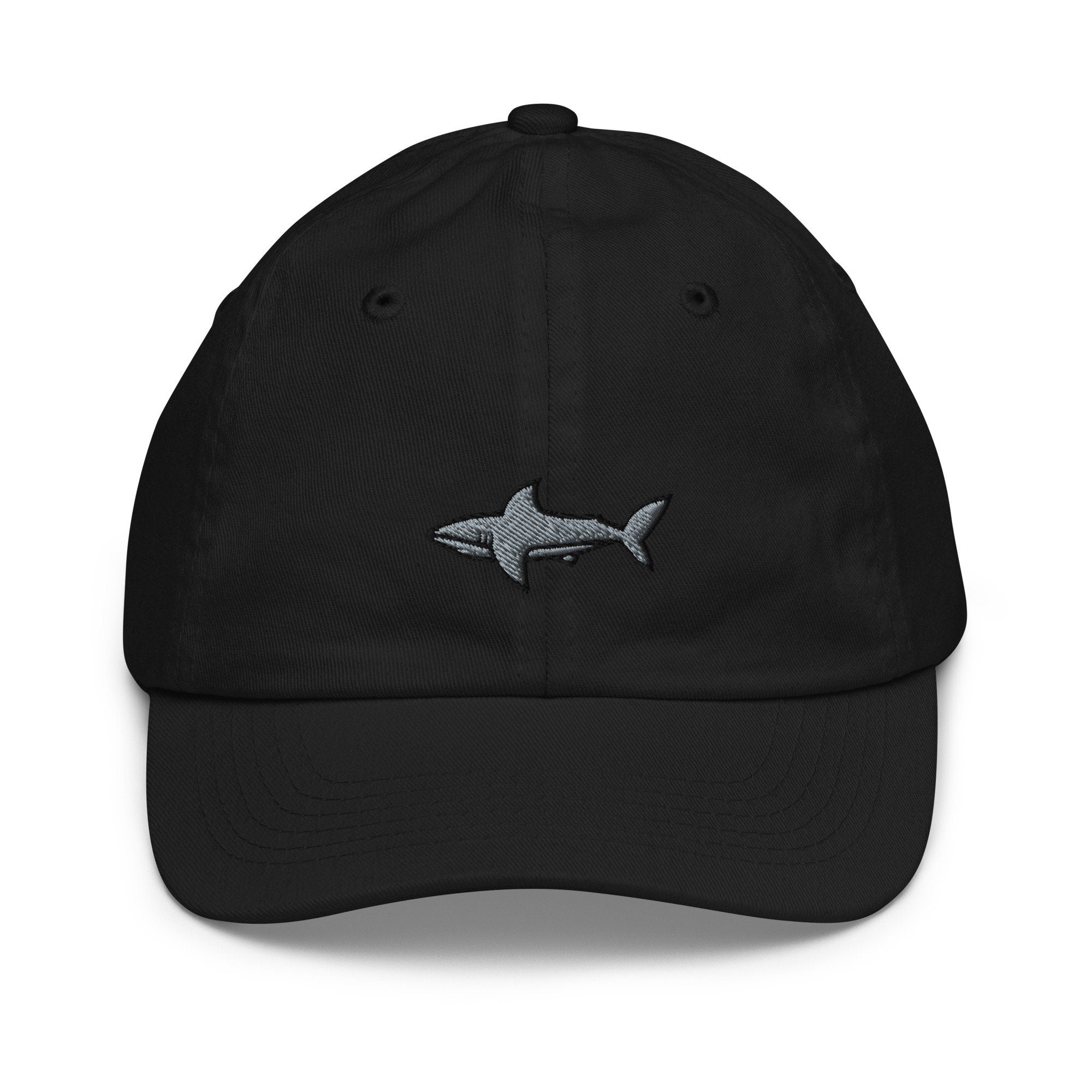 Shark Youth Baseball Cap, Handmade Kids Hat, Embroidered Childrens Hat Gift - Multiple Colors