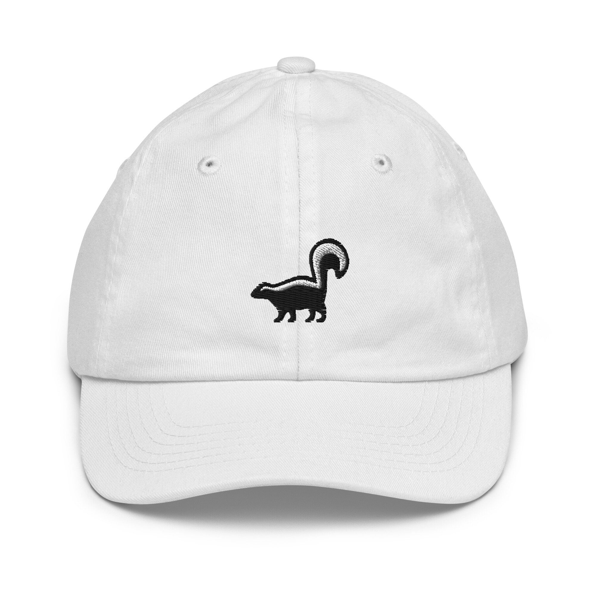 Skunk Youth Baseball Cap, Handmade Kids Hat, Embroidered Childrens Hat Gift - Multiple Colors