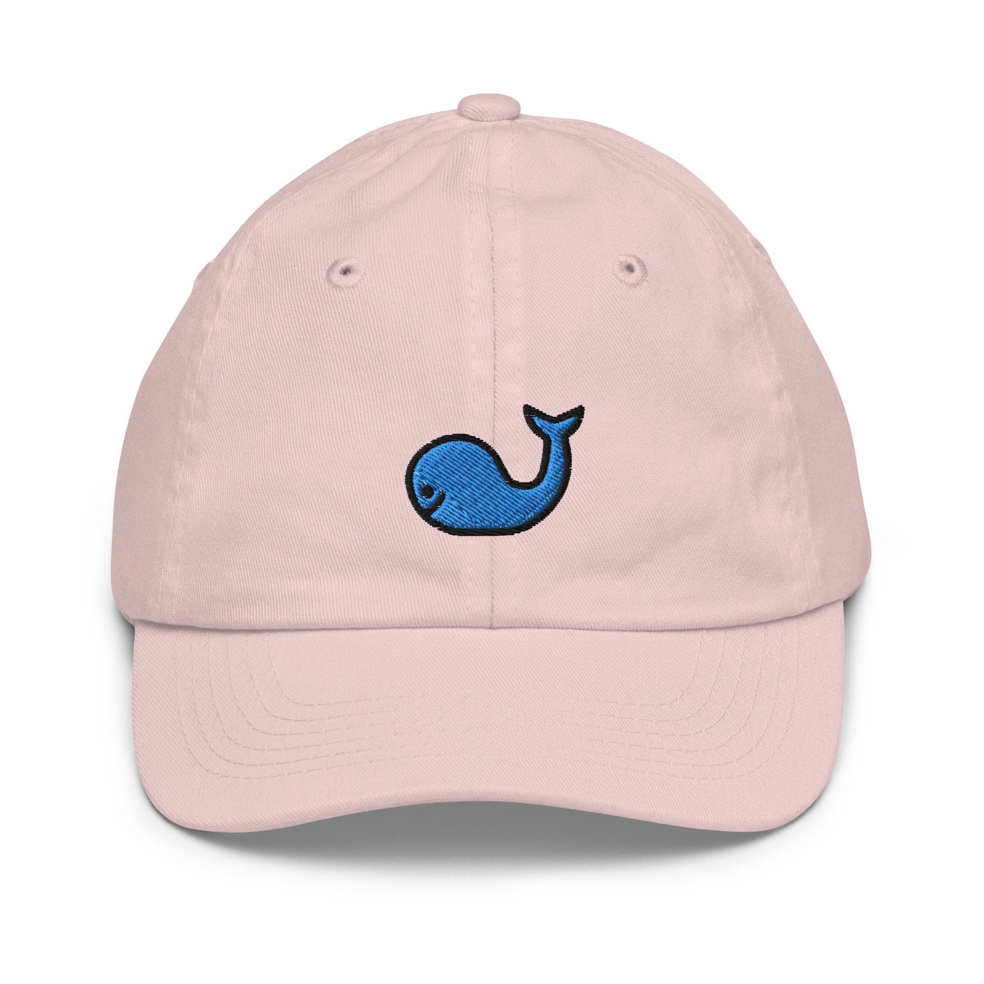 Whale Youth Baseball Cap, Handmade Kids Hat, Embroidered Childrens Hat Gift - Multiple Colors