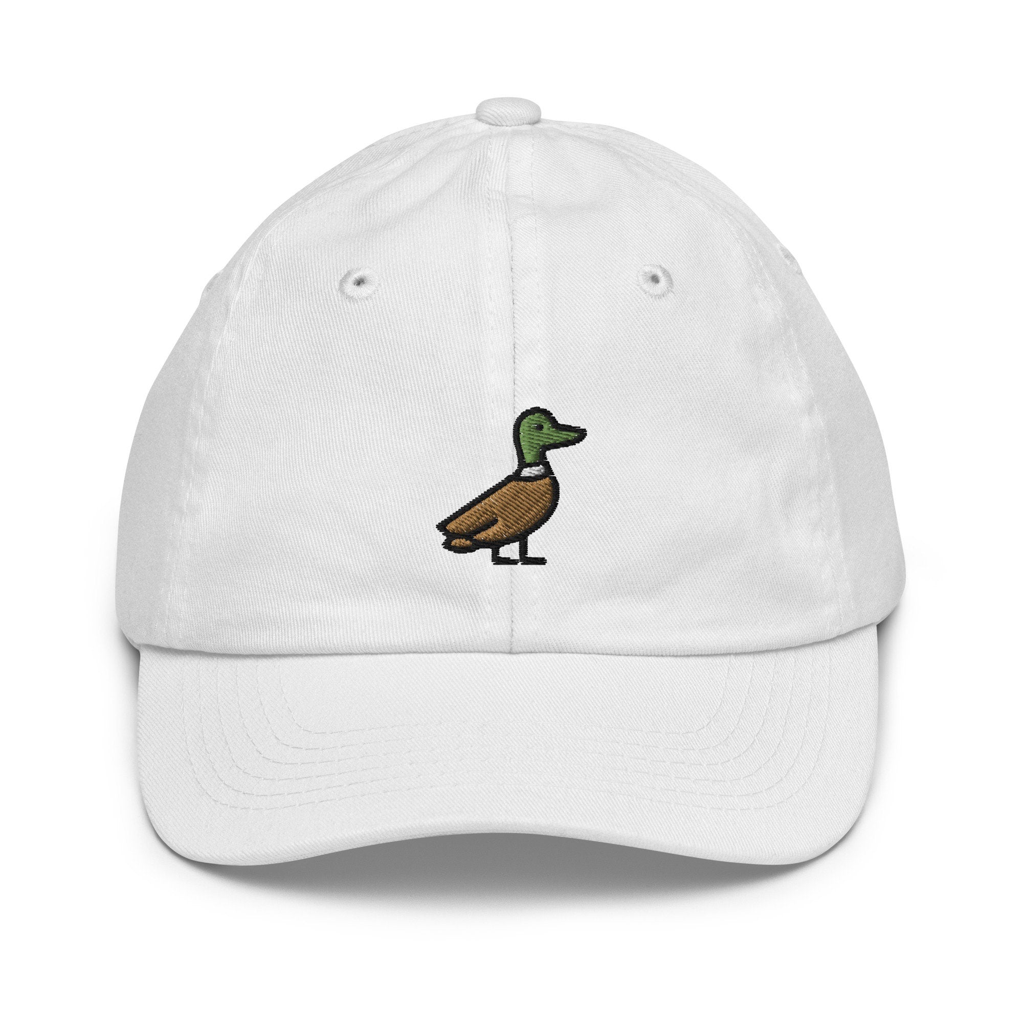 Duck Youth Baseball Cap, Handmade Kids Hat, Embroidered Childrens Hat Gift - Multiple Colors