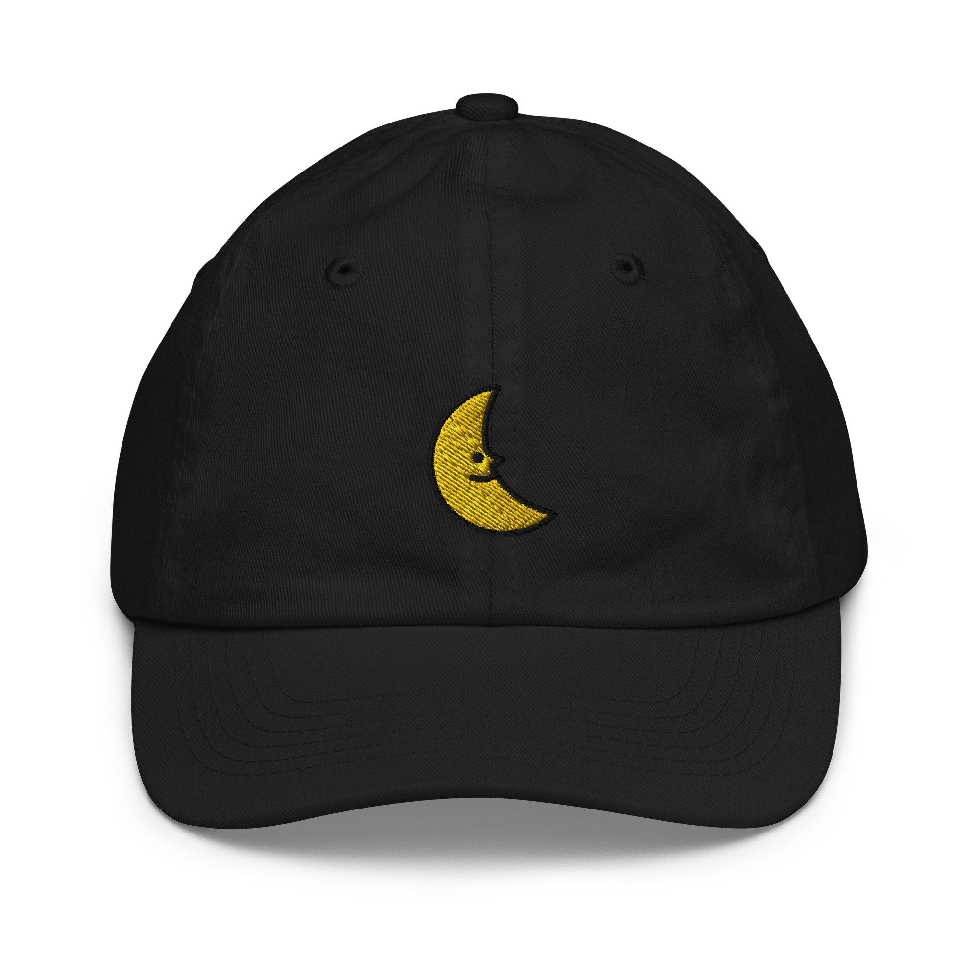 Moon Youth Baseball Cap, Handmade Kids Hat, Embroidered Childrens Hat Gift - Multiple Colors