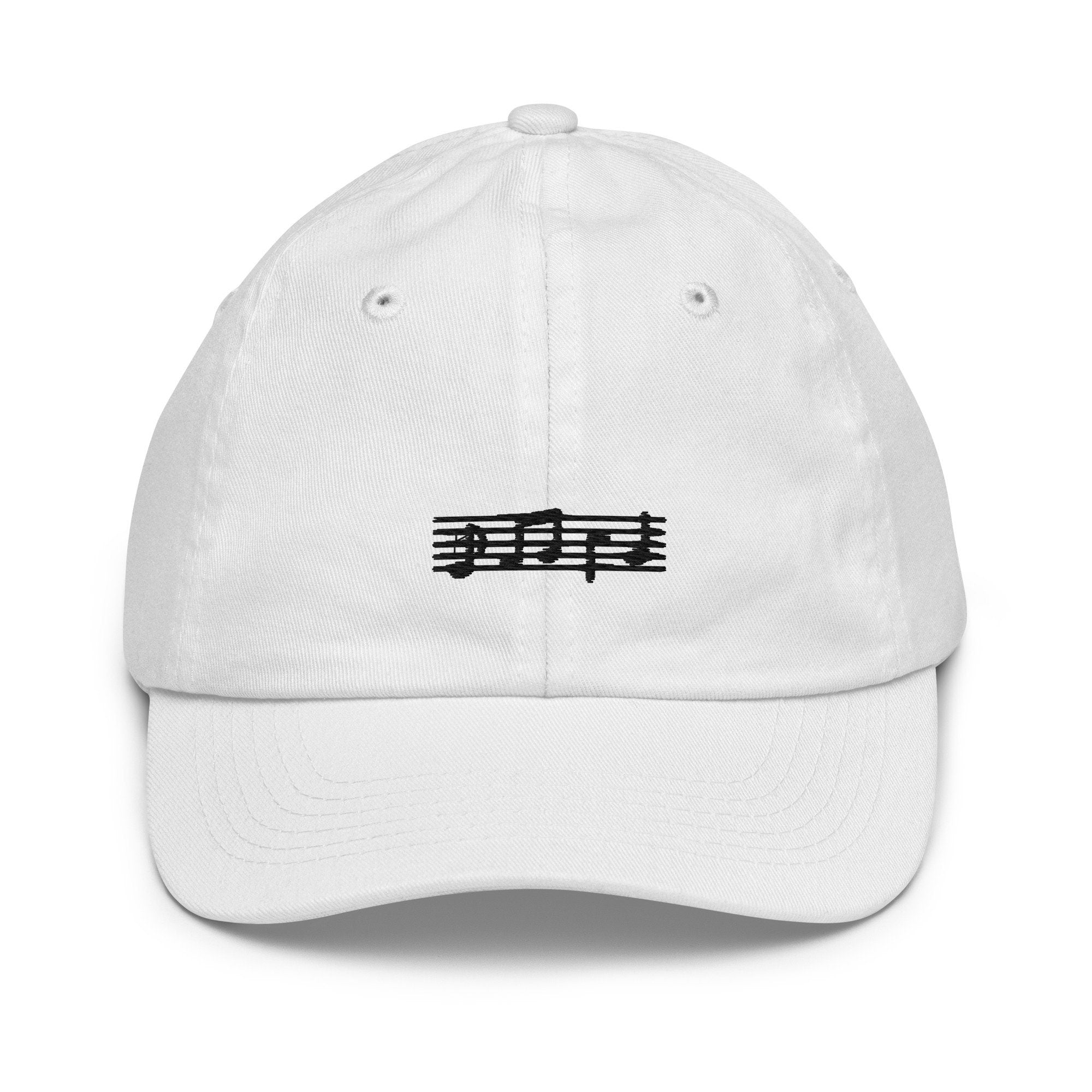 Music Notes Youth Baseball Cap, Handmade Kids Hat, Embroidered Childrens Hat Gift - Multiple Colors