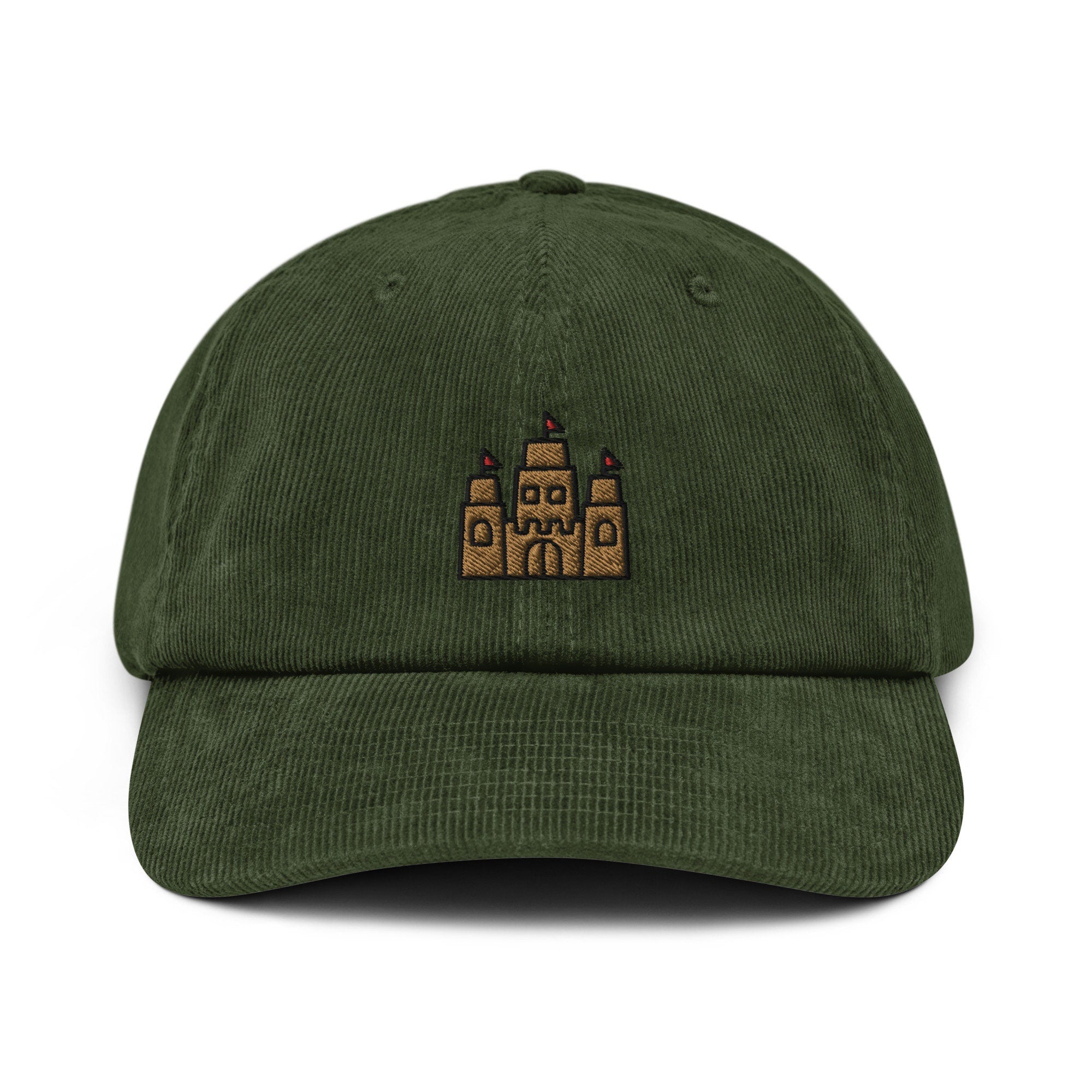 Sand Castle Embroidered Hat, Sand Castle Cap Embroidery, Beach Day Embroidered Cap - Multiple Colors