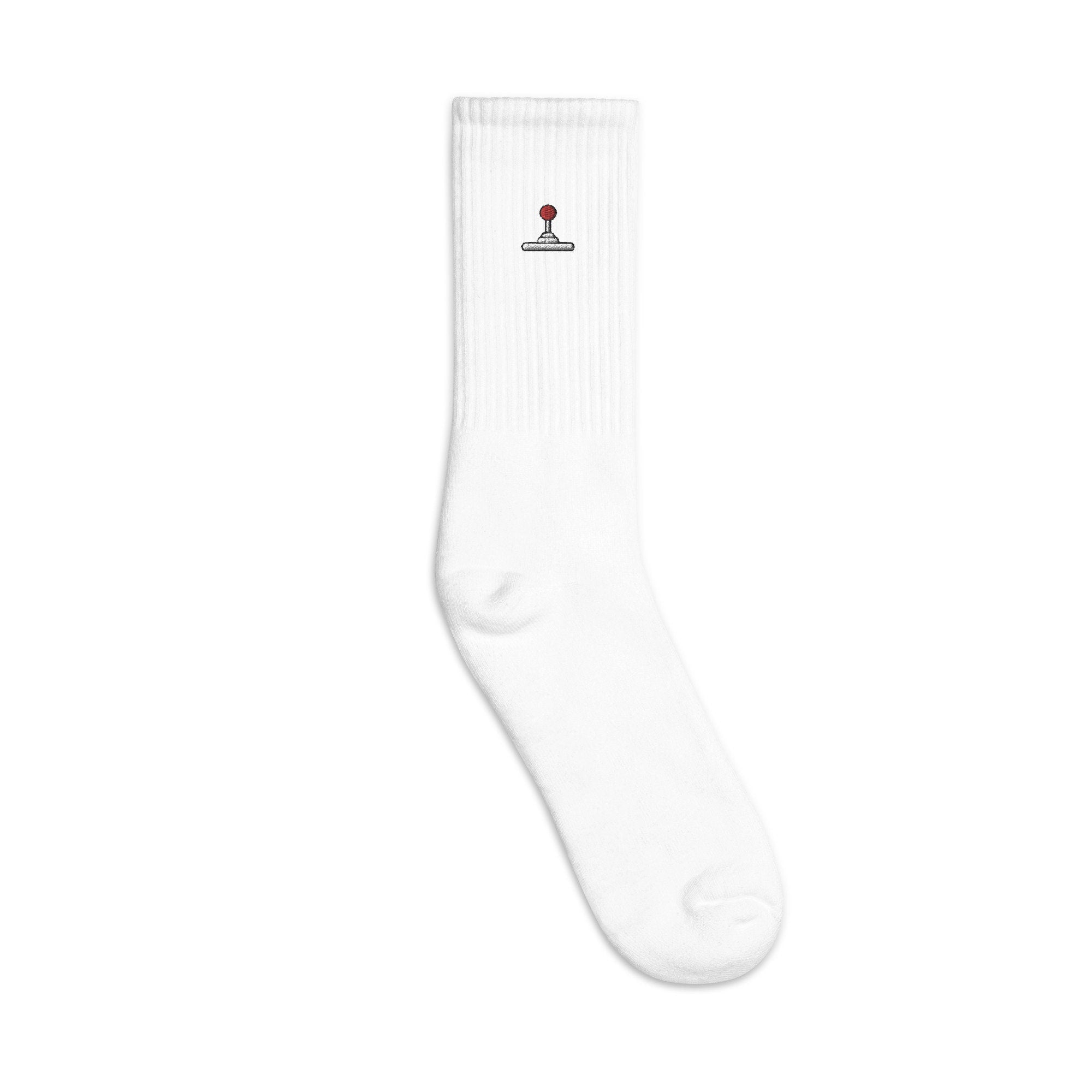 Joystick Embroidered Socks, Premium Embroidered Socks, Long Socks Gift - Multiple Colors