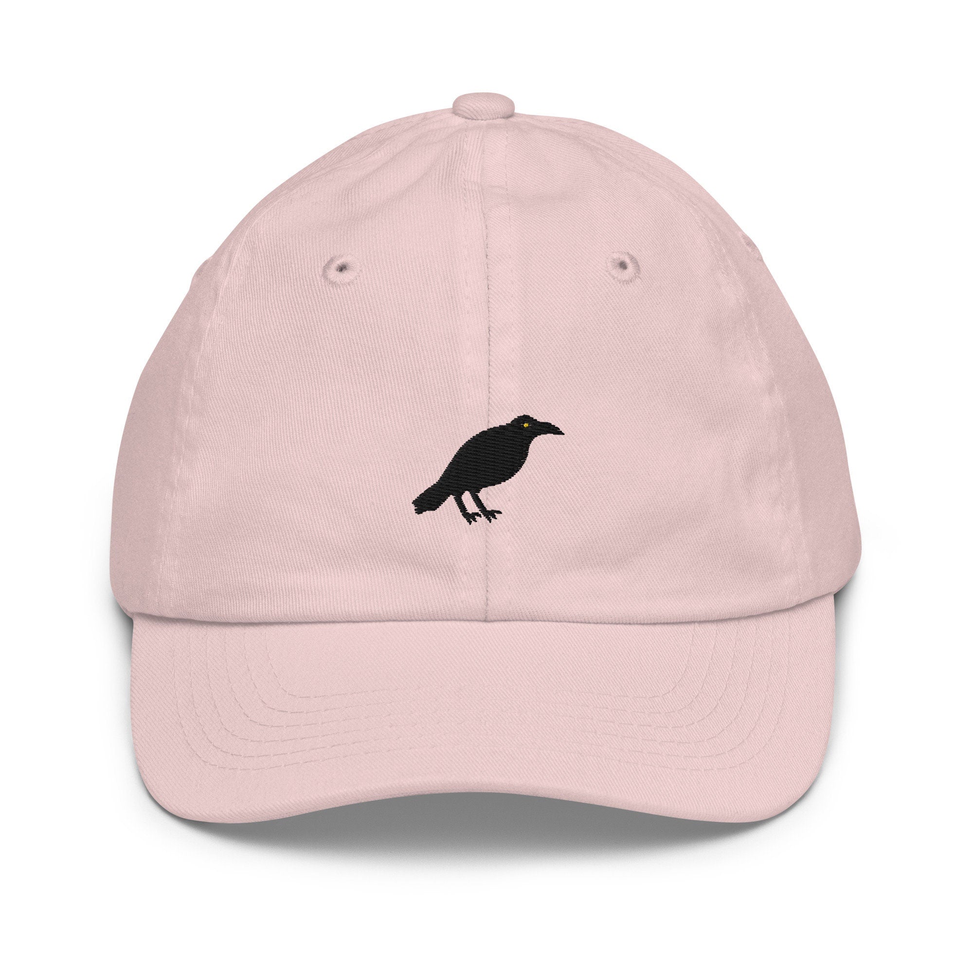 Crow Youth Baseball Cap, Handmade Kids Hat, Embroidered Childrens Hat Gift - Multiple Colors