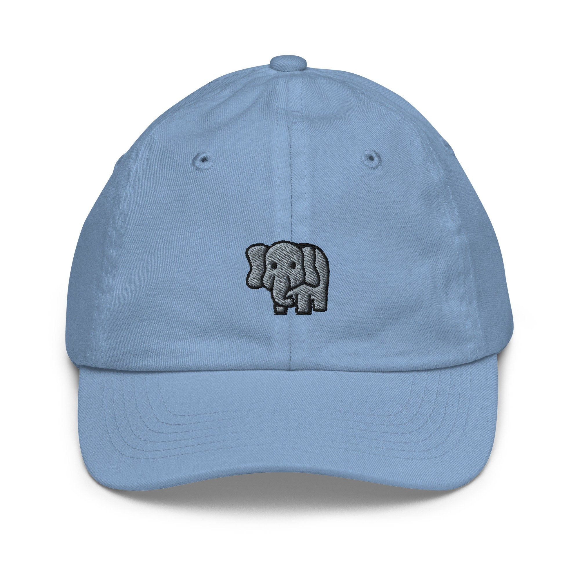 Elephant Youth Baseball Cap, Handmade Kids Hat, Embroidered Childrens Hat Gift - Multiple Colors