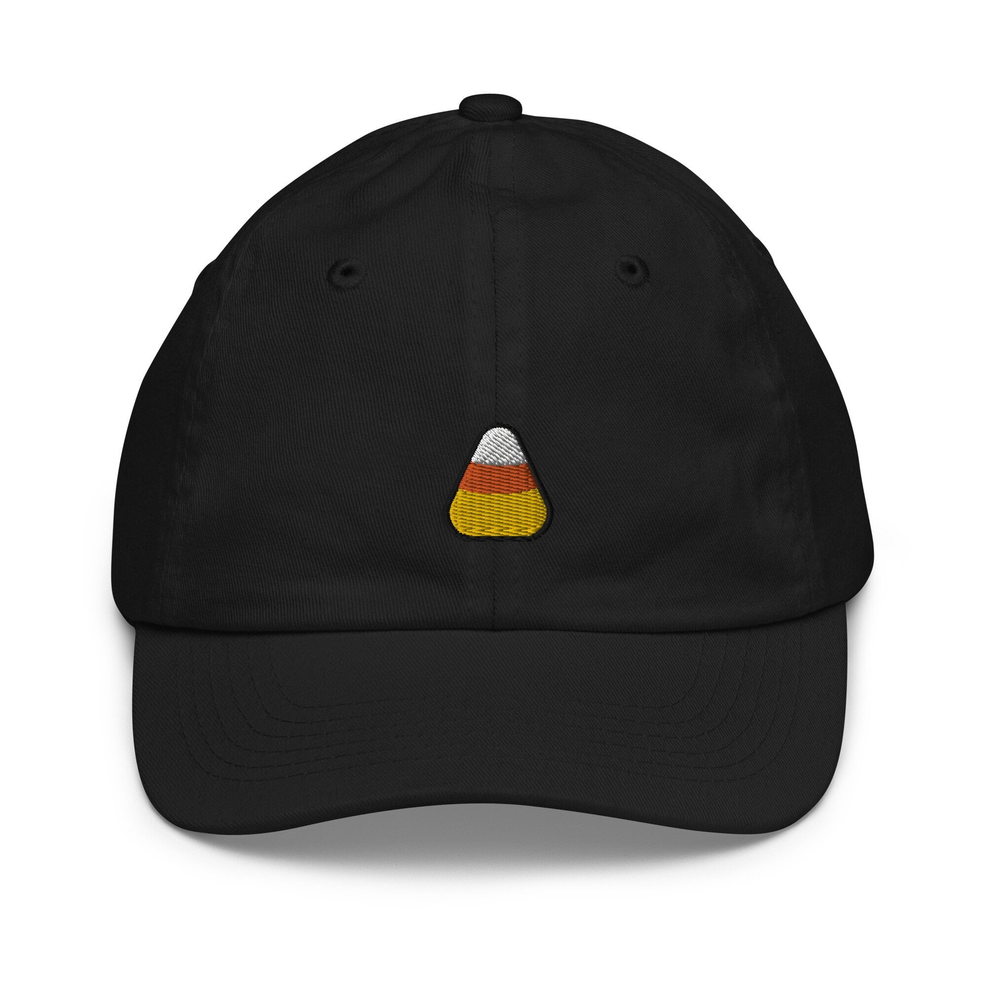 Candy Corn Youth Baseball Cap, Handmade Kids Hat, Embroidered Childrens Hat Gift - Multiple Colors