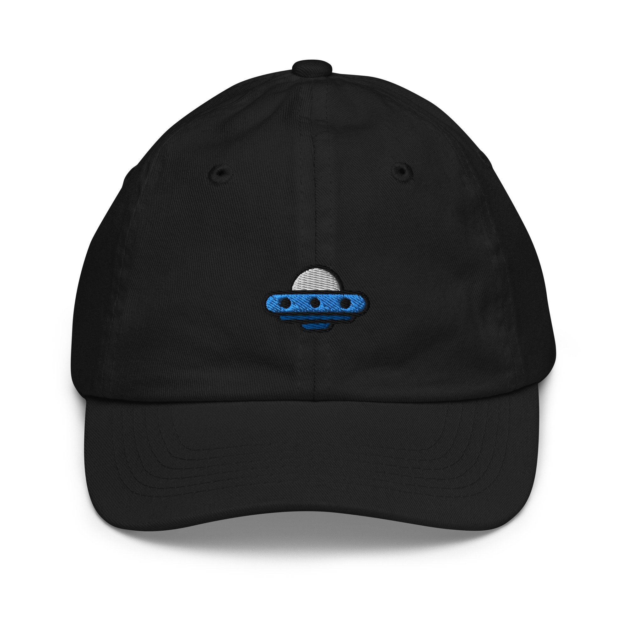 UFO Youth Baseball Cap, Handmade Kids Hat, Embroidered Childrens Hat Gift - Multiple Colors