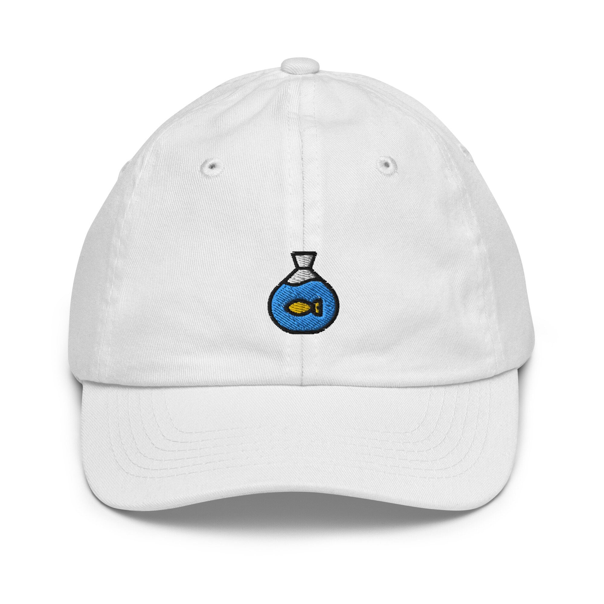 Goldfish Youth Baseball Cap, Handmade Kids Hat, Embroidered Childrens Hat Gift - Multiple Colors
