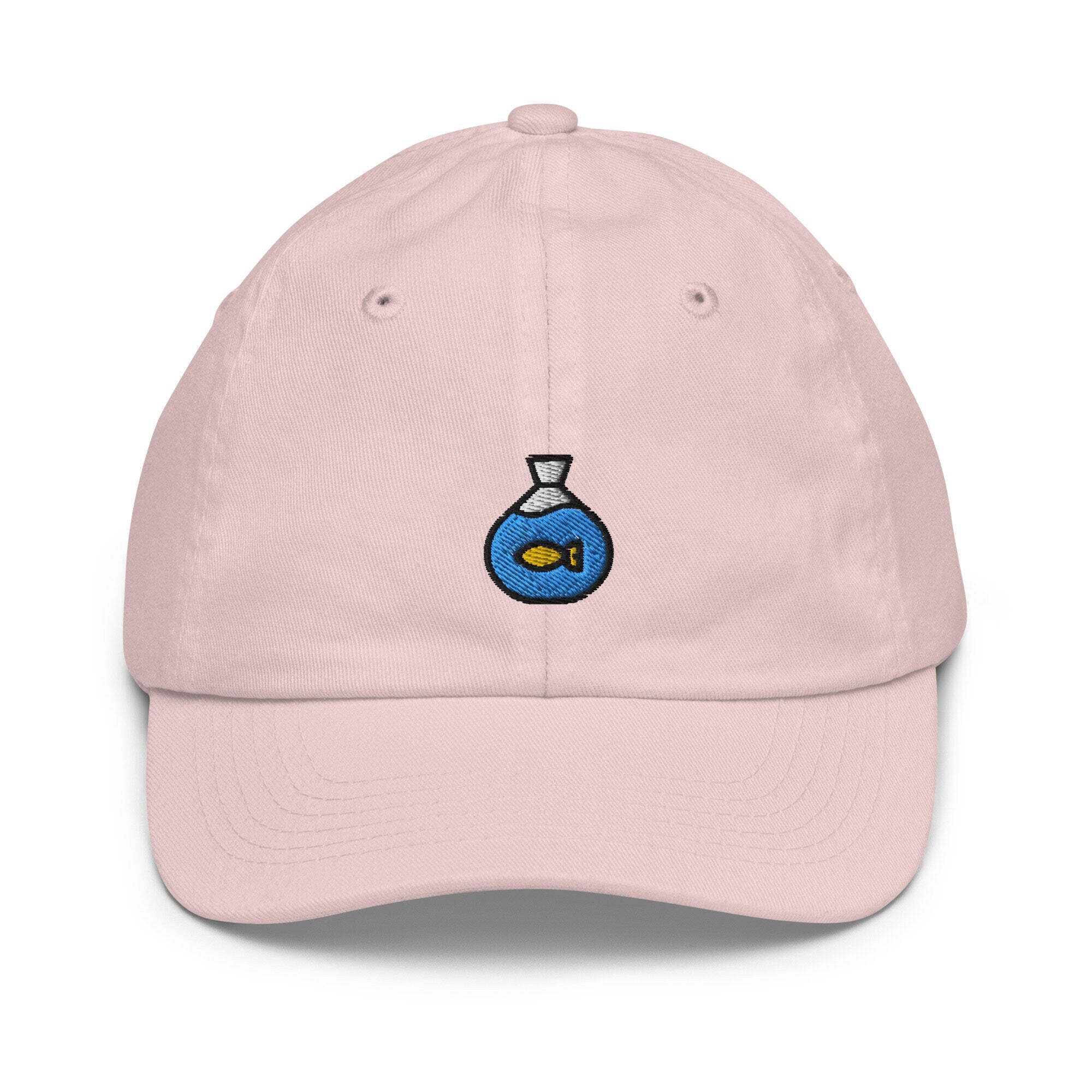 Goldfish Youth Baseball Cap, Handmade Kids Hat, Embroidered Childrens Hat Gift - Multiple Colors