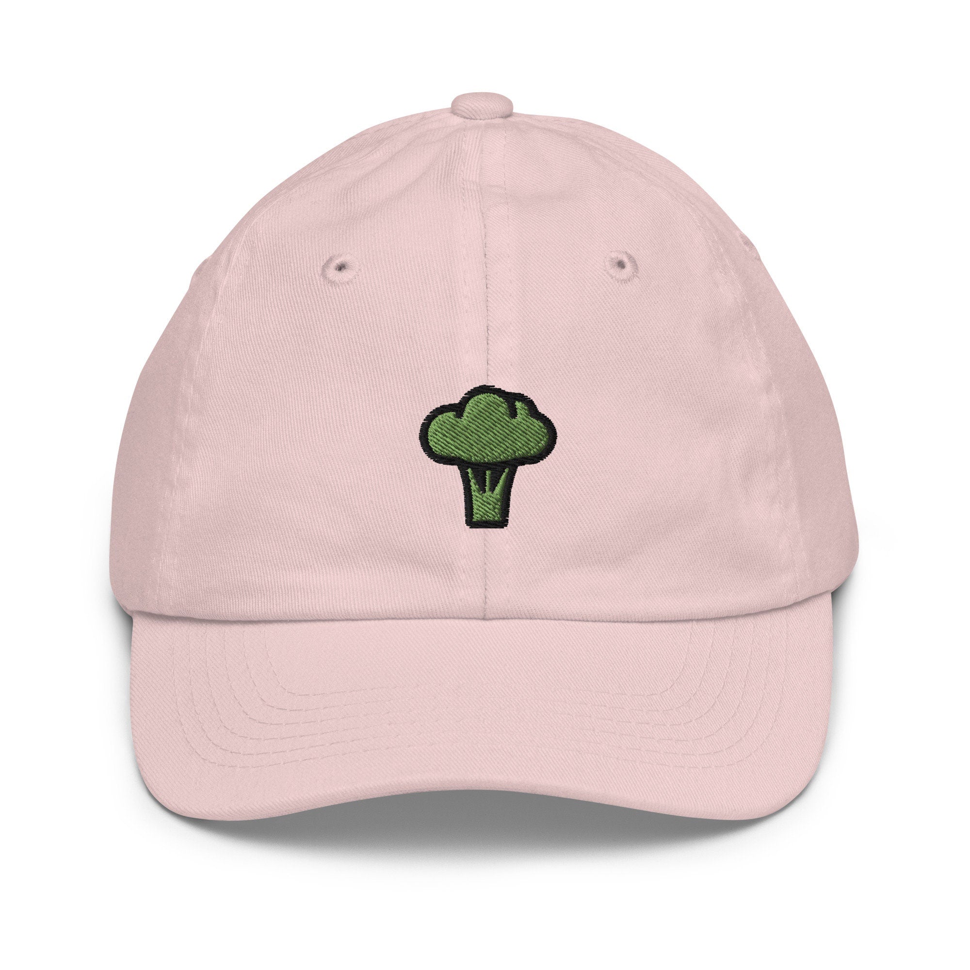 Broccoli Youth Baseball Cap, Handmade Kids Hat, Embroidered Childrens Hat Gift - Multiple Colors