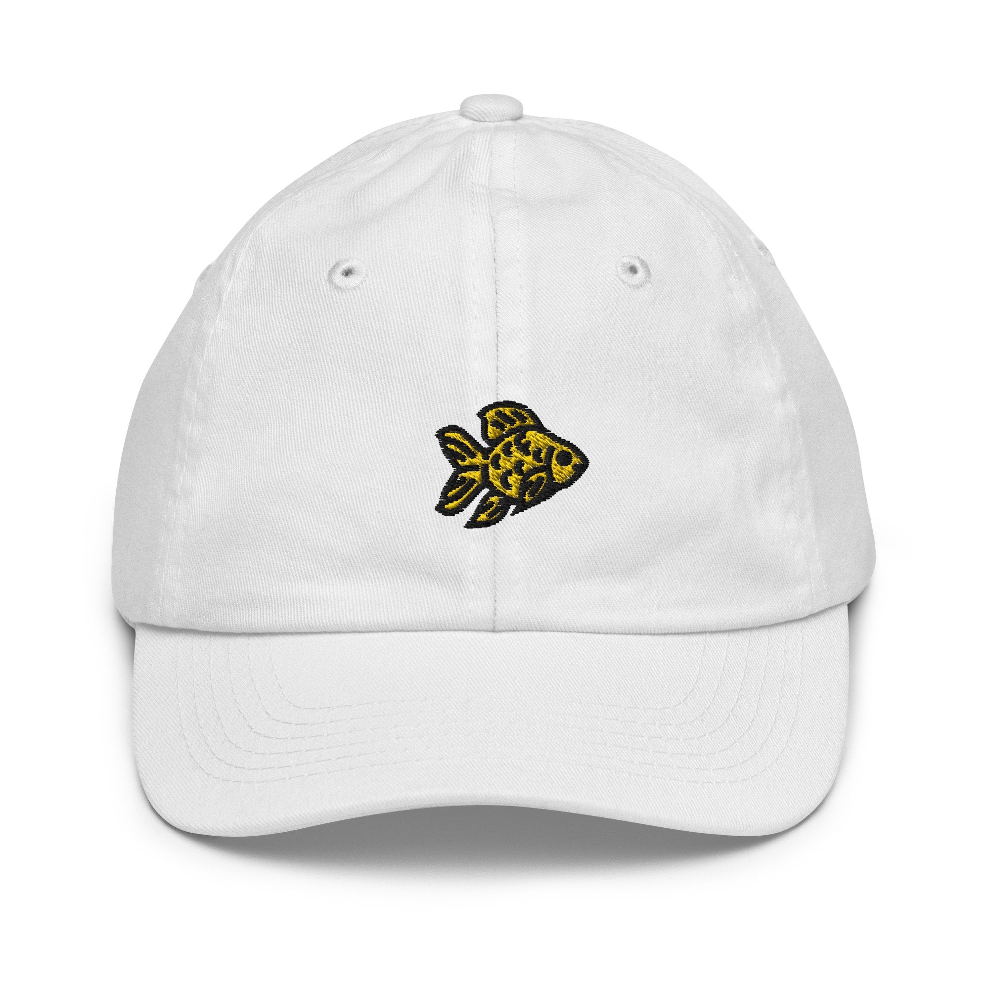 Goldfish Youth Baseball Cap, Pet Fish Handmade Kids Hat, Embroidered Childrens Hat Gift - Multiple Colors