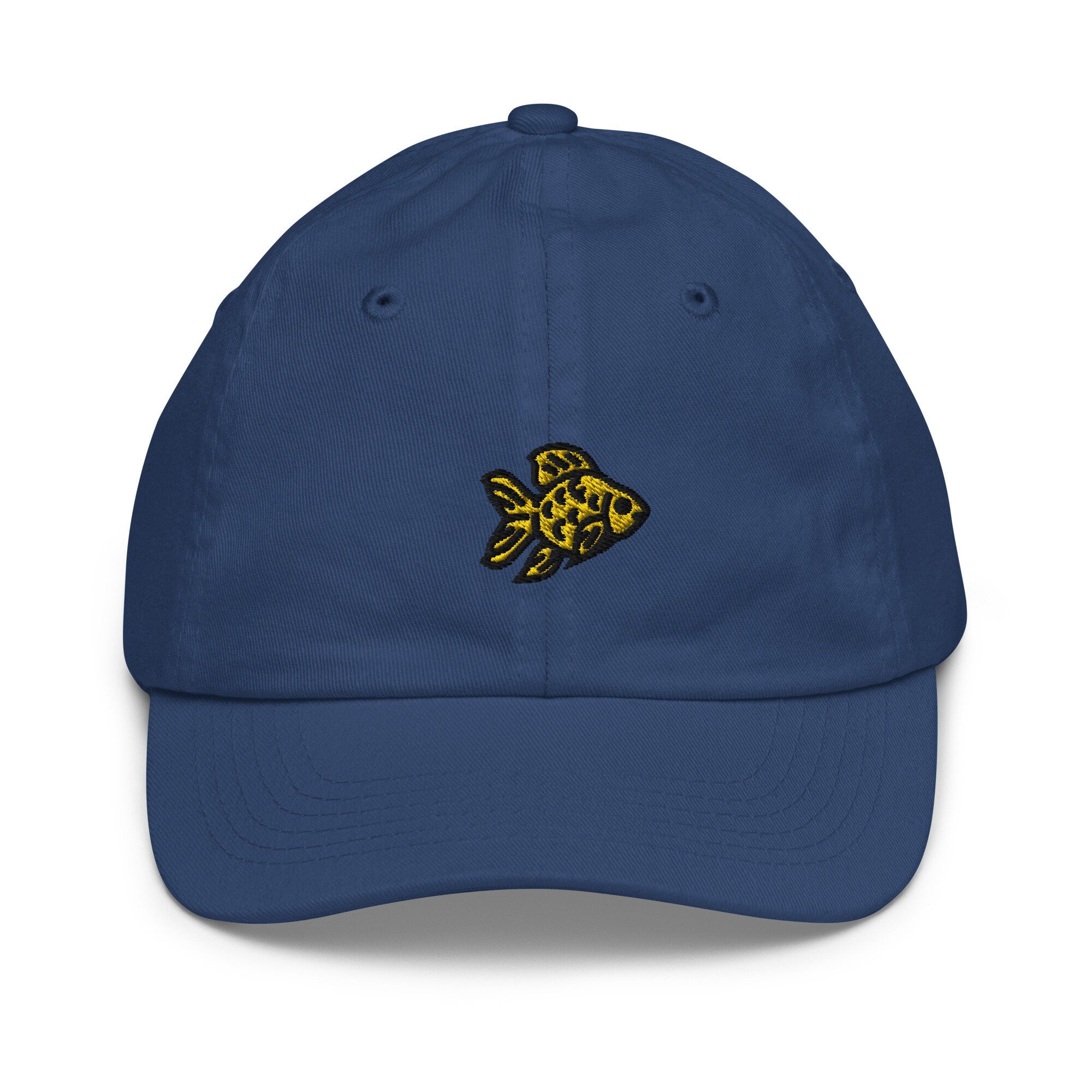 Goldfish Youth Baseball Cap, Pet Fish Handmade Kids Hat, Embroidered Childrens Hat Gift - Multiple Colors