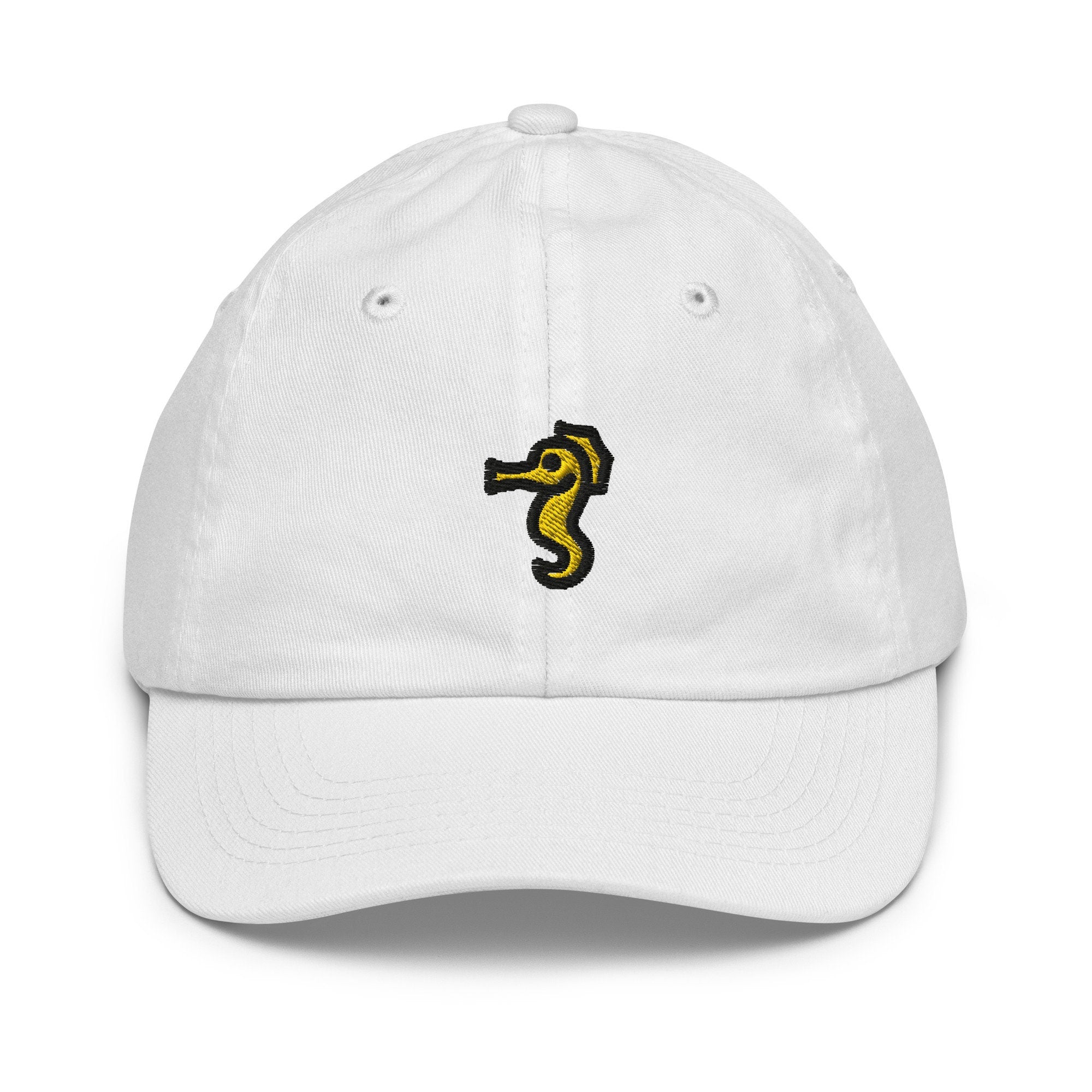 Seahorse Youth Baseball Cap, Handmade Kids Hat, Embroidered Childrens Hat Gift - Multiple Colors