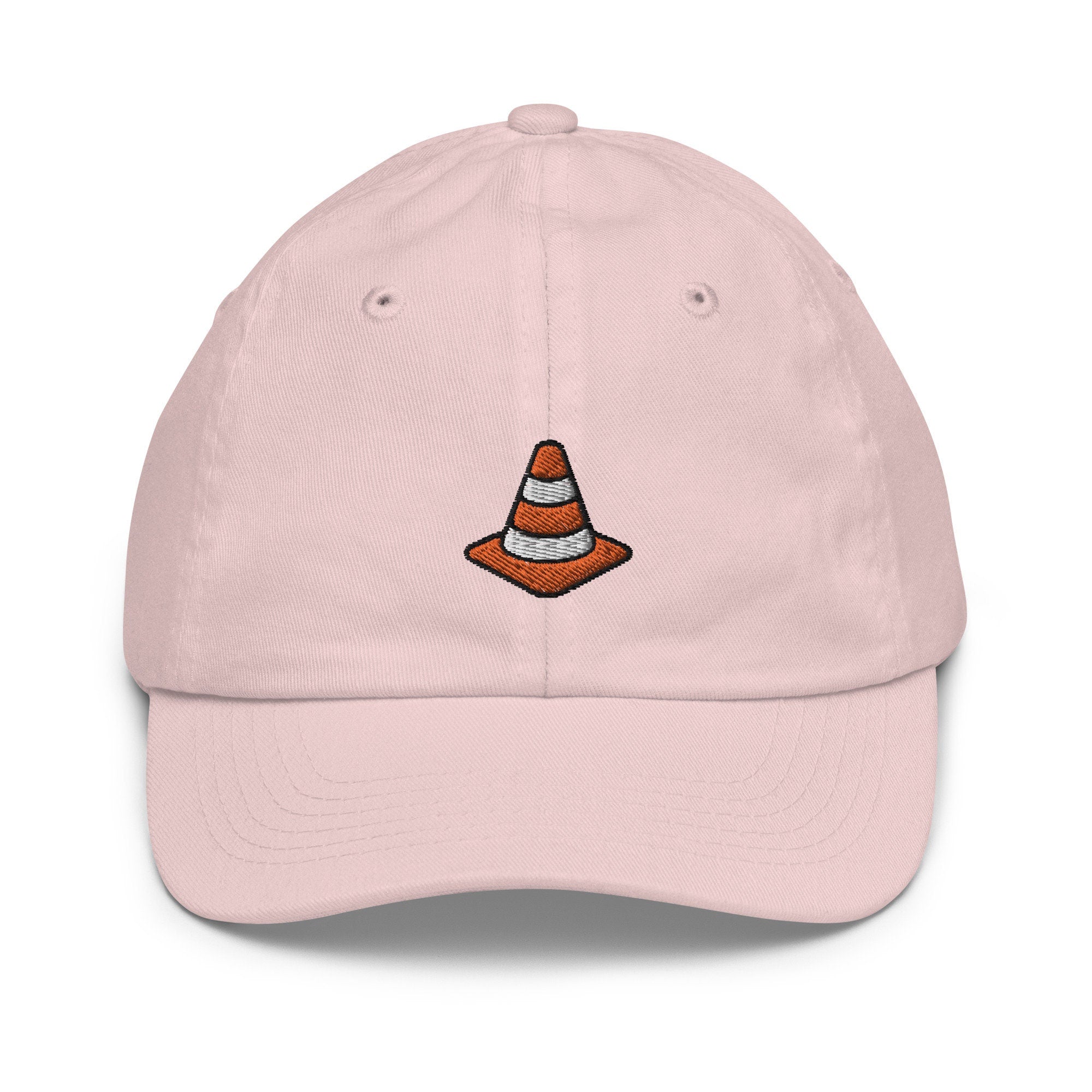 Traffic Cone Youth Baseball Cap, Handmade Kids Hat, Embroidered Childrens Hat Gift - Multiple Colors