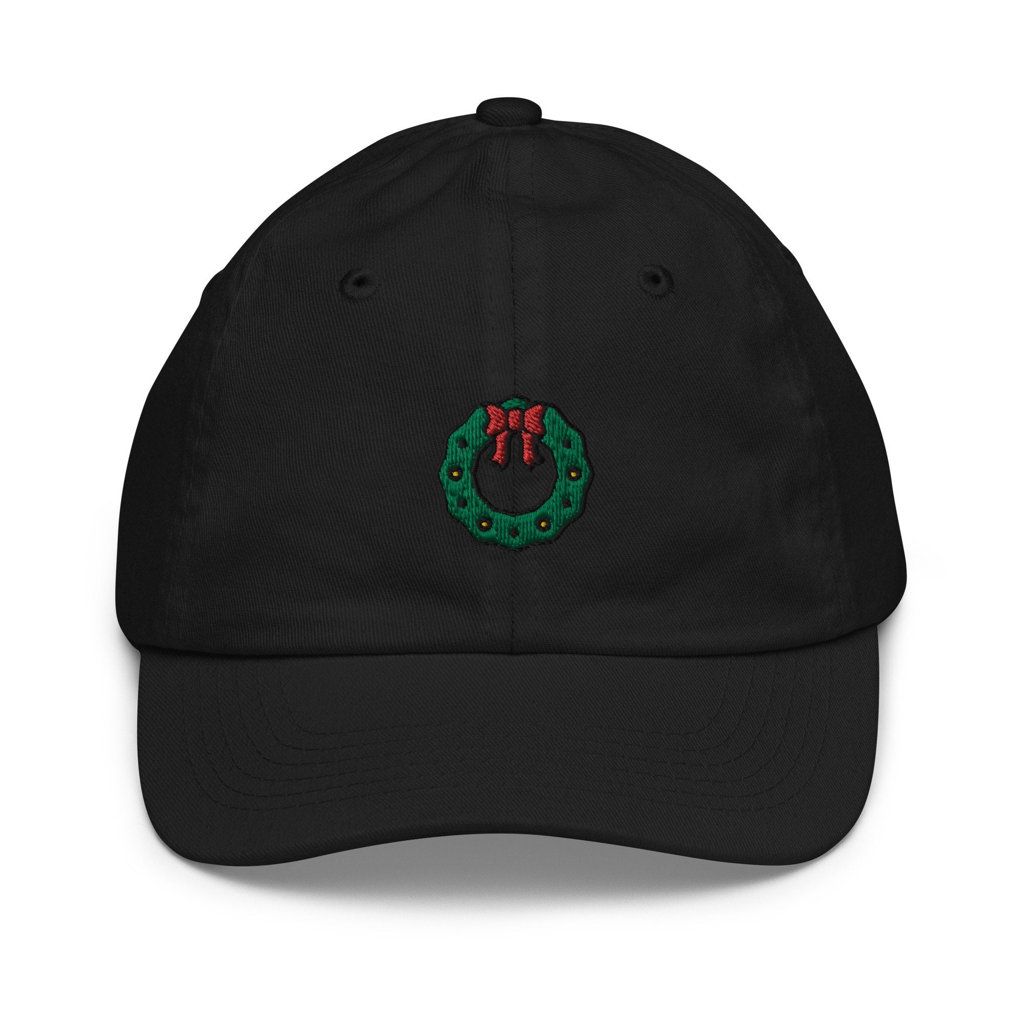 Wreath Youth Baseball Cap, Handmade Kids Hat, Embroidered Childrens Hat Gift - Multiple Colors