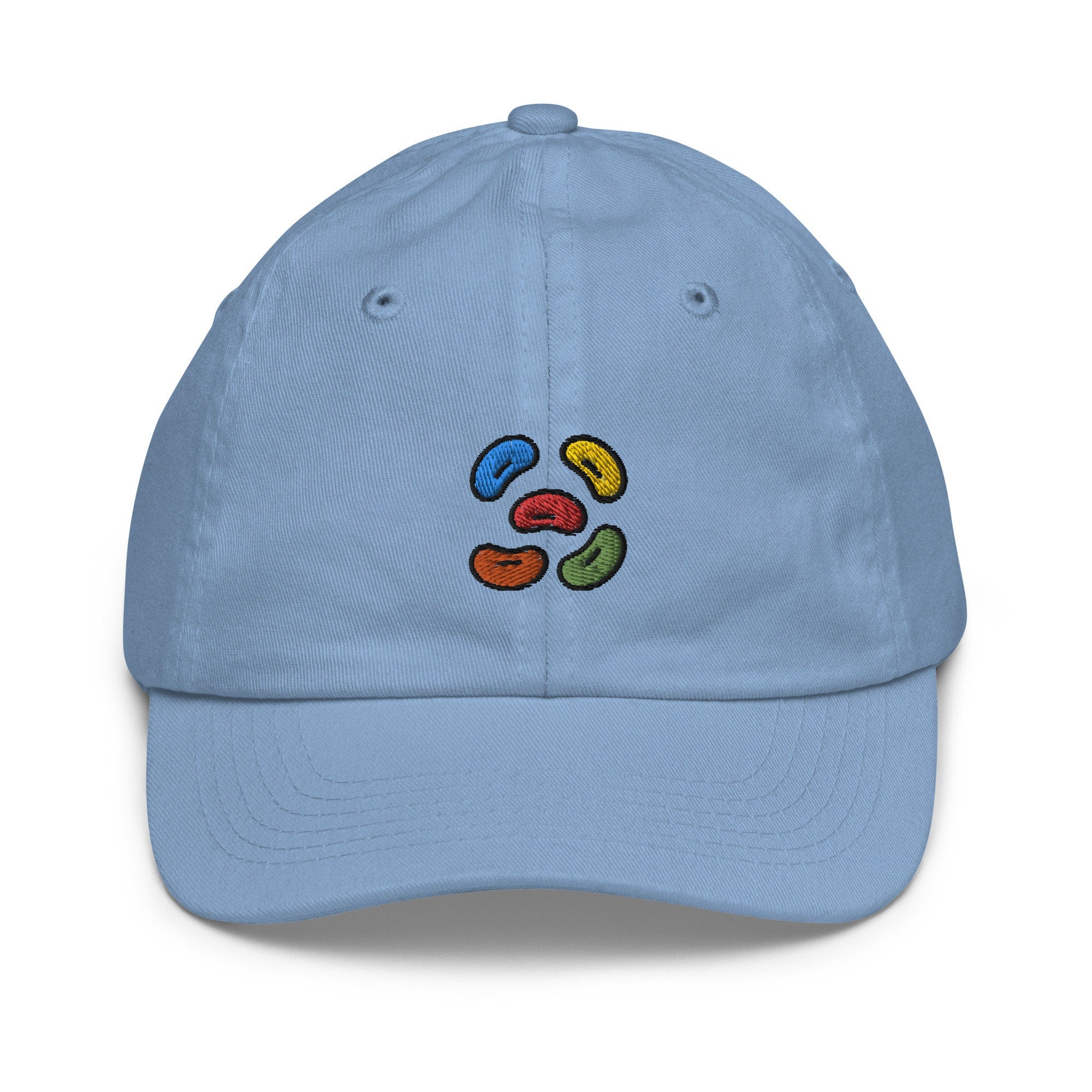 Jelly Beans Youth Baseball Cap, Handmade Kids Hat, Embroidered Childrens Hat Gift - Multiple Colors