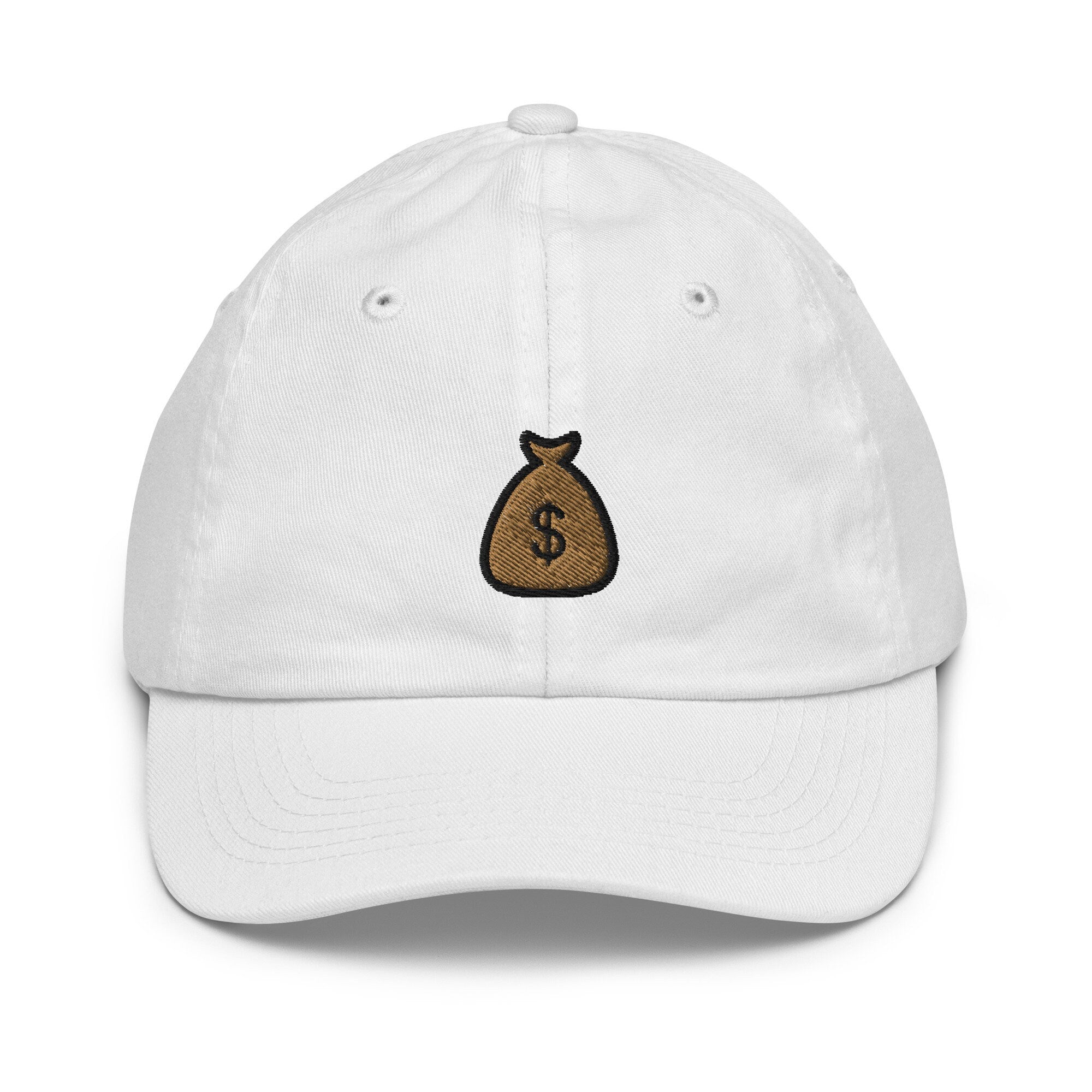 Sack of Money Youth Baseball Cap, Handmade Kids Hat, Embroidered Childrens Hat Gift - Multiple Colors