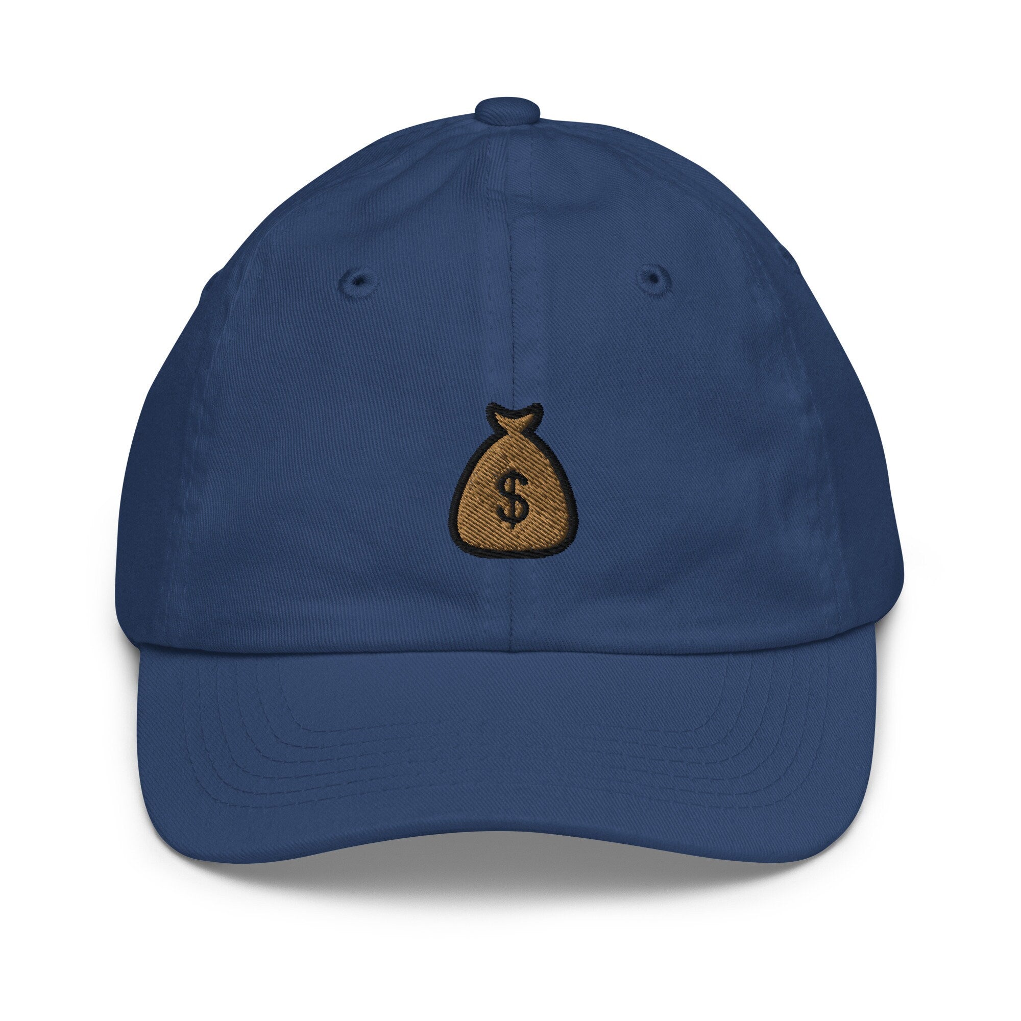 Sack of Money Youth Baseball Cap, Handmade Kids Hat, Embroidered Childrens Hat Gift - Multiple Colors