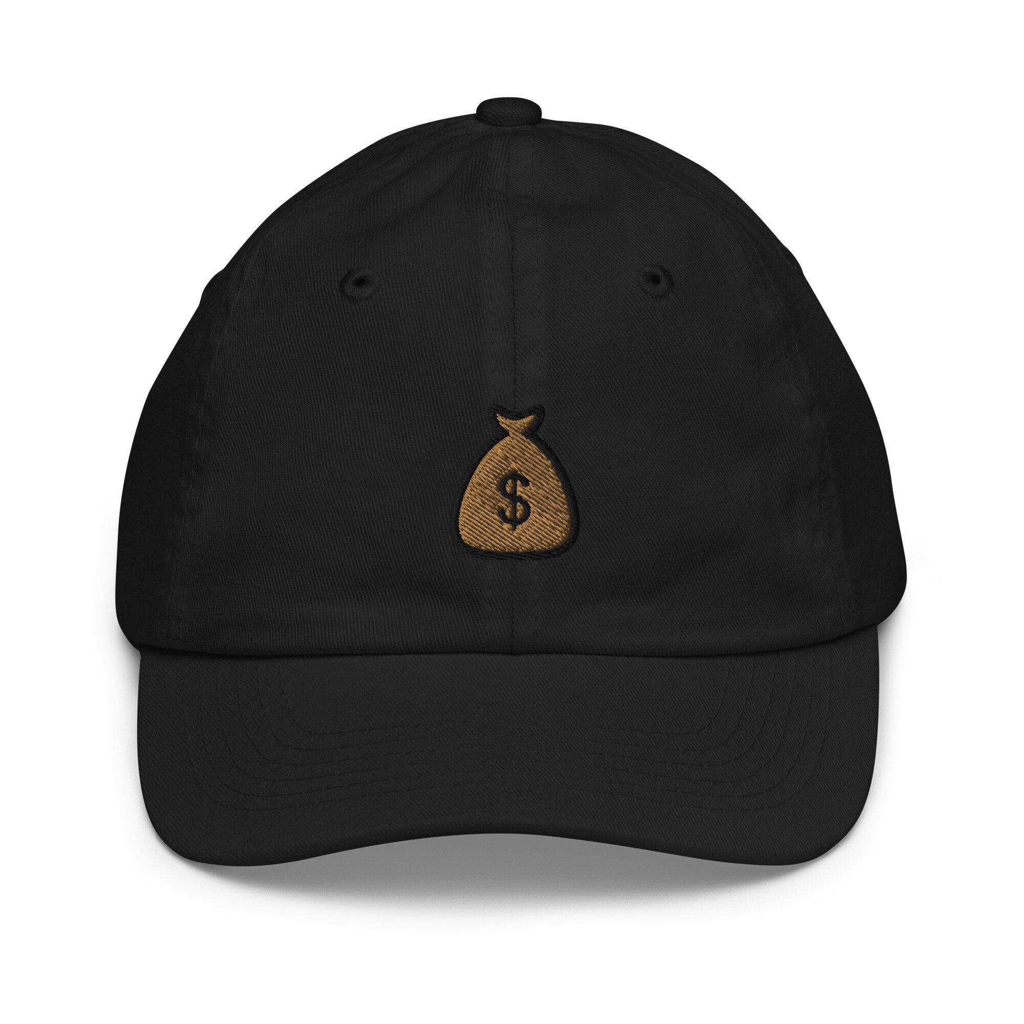 Sack of Money Youth Baseball Cap, Handmade Kids Hat, Embroidered Childrens Hat Gift - Multiple Colors