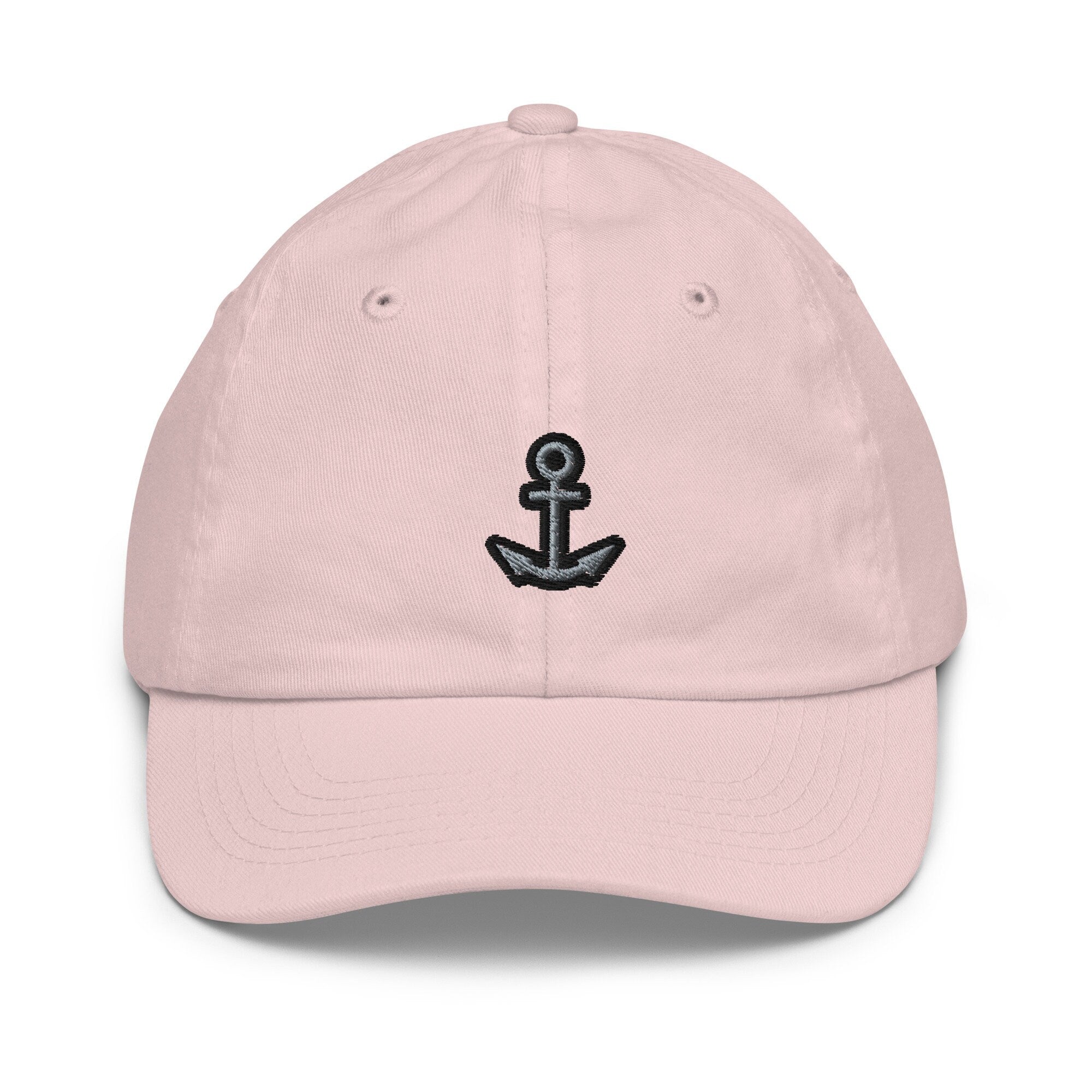 Anchor Youth Baseball Cap, Handmade Kids Hat, Embroidered Childrens Hat Gift - Multiple Colors